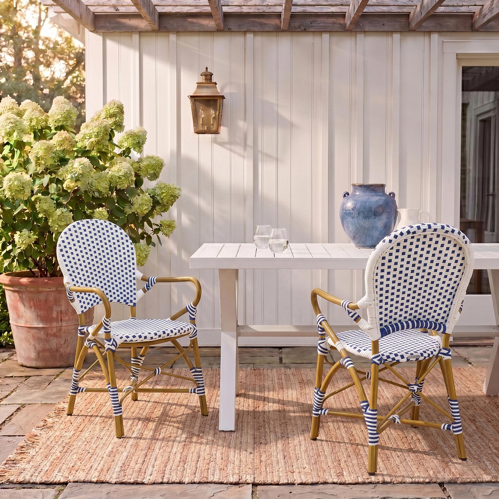 Hooper Indoor/Outdoor Stacking Arm Chair, Set of 2 1 Hooper Indoor/Outdoor Stacking Arm Chair, Set of 2