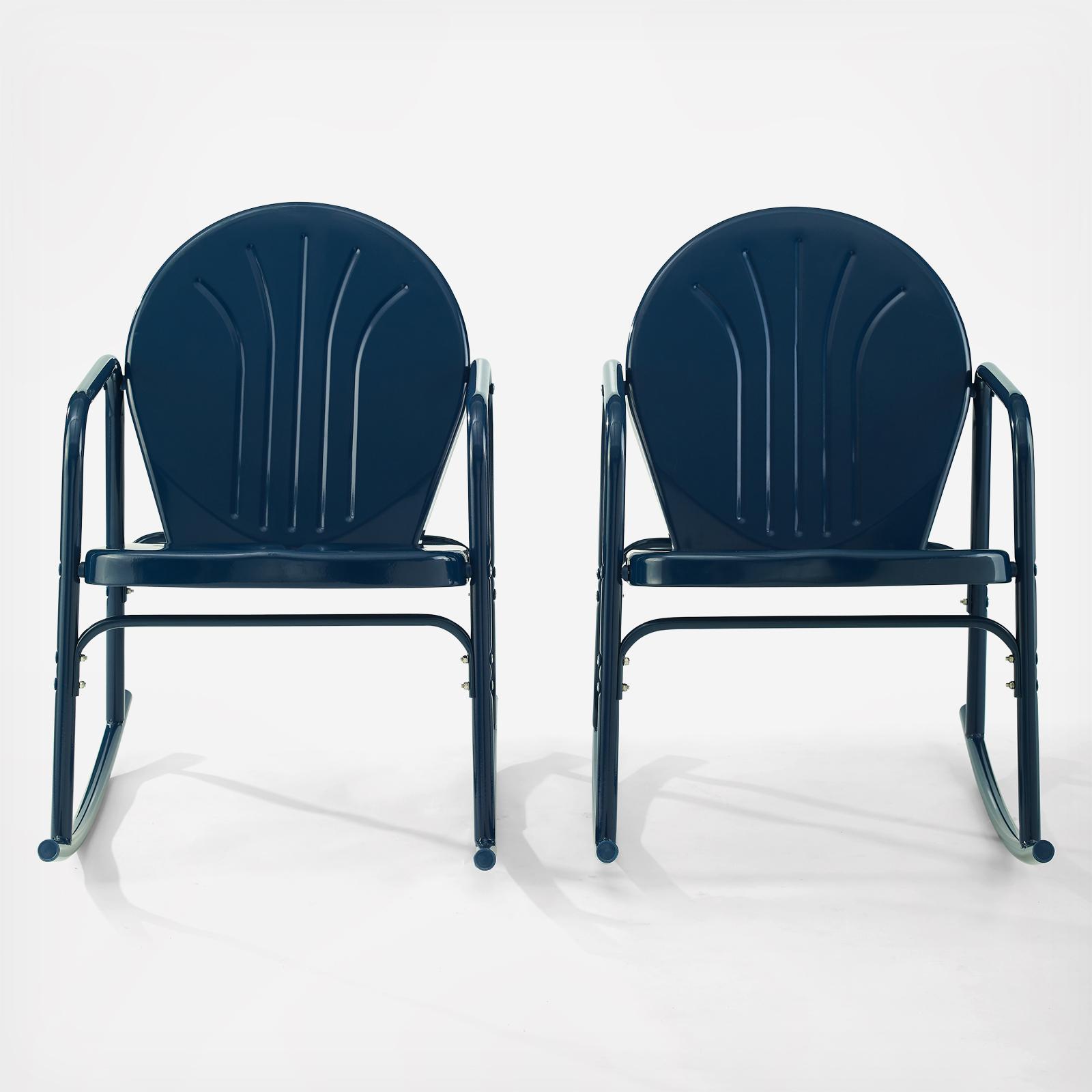 Griffith Retro Outdoor Rocking Chair, Set of 2