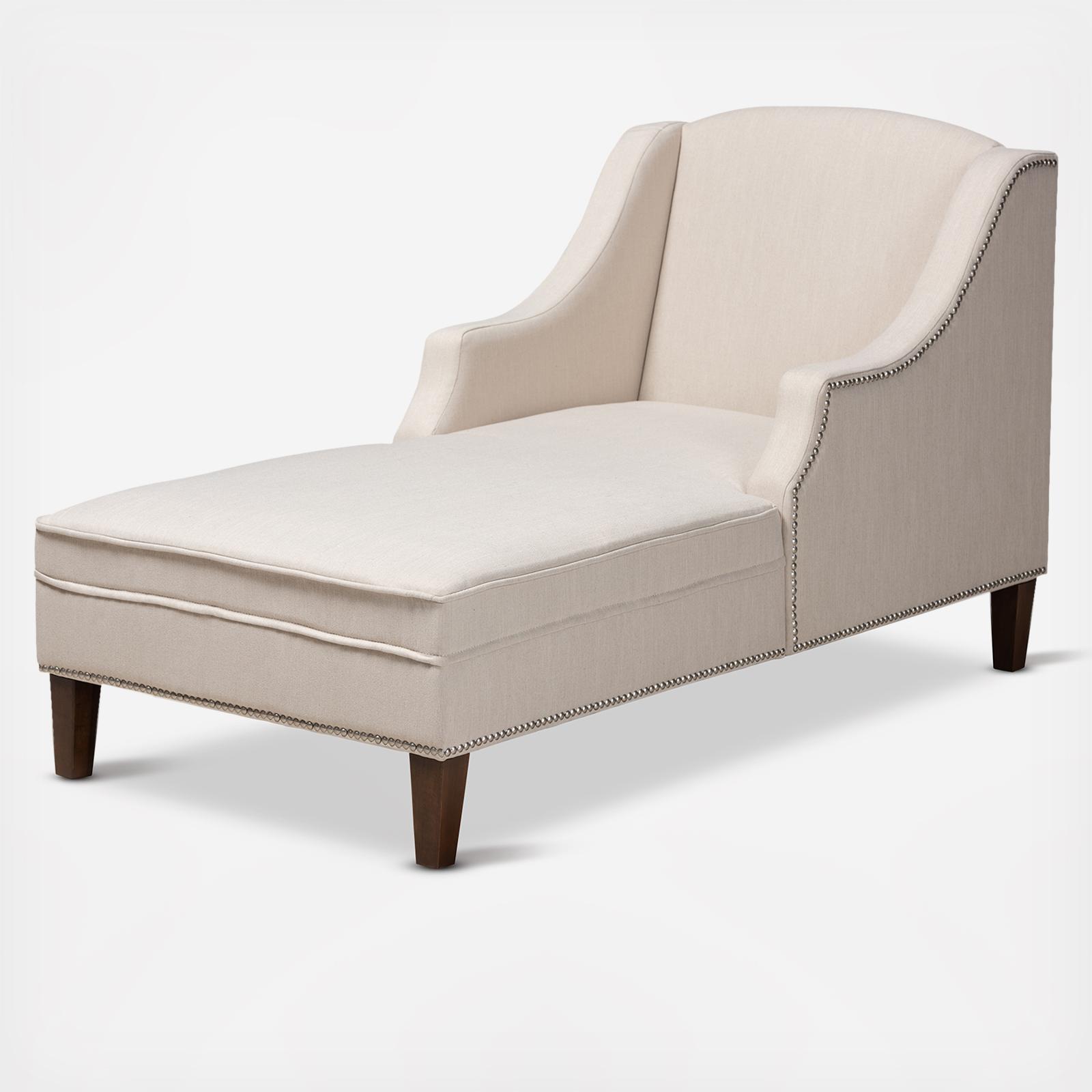 Leonie Fabric Upholstered Chaise Lounge 2 Leonie Fabric Upholstered Chaise Lounge