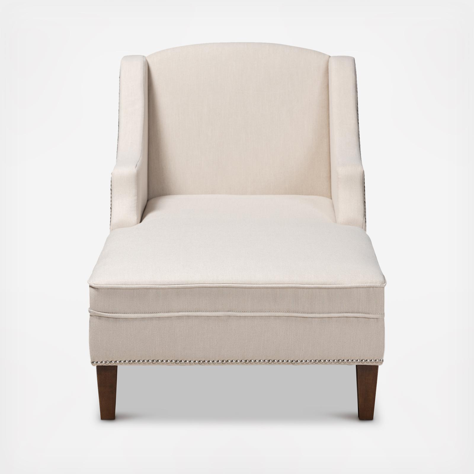 Leonie Fabric Upholstered Chaise Lounge 3 Leonie Fabric Upholstered Chaise Lounge