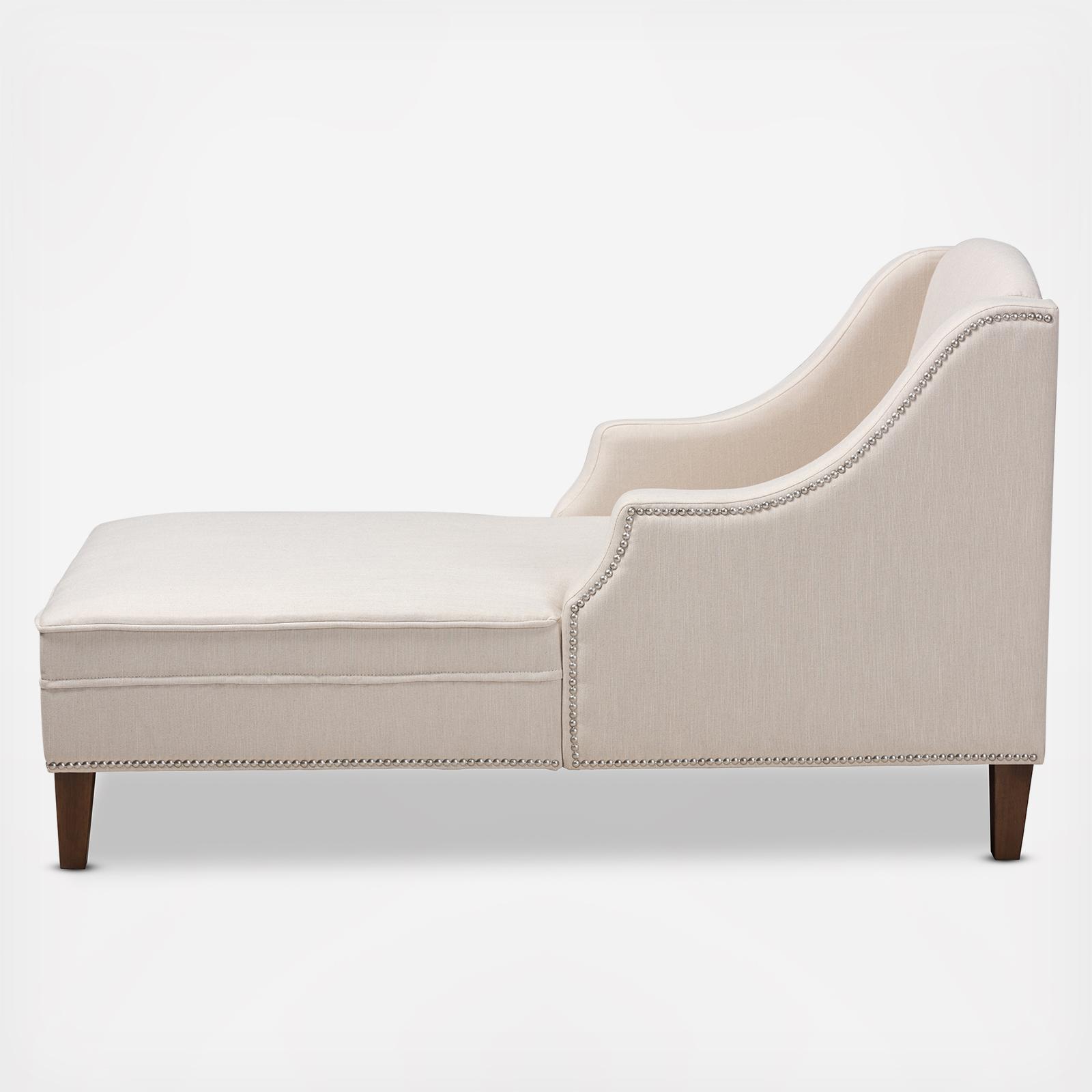 Leonie Fabric Upholstered Chaise Lounge 4 Leonie Fabric Upholstered Chaise Lounge