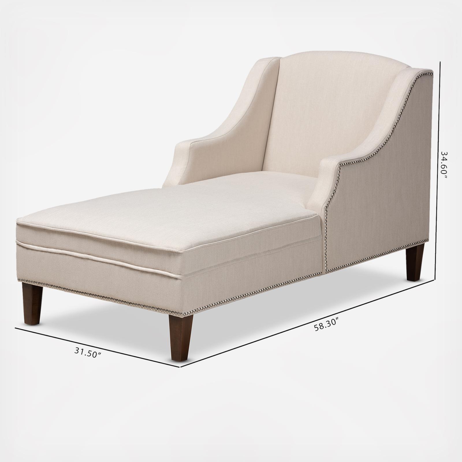 Leonie Fabric Upholstered Chaise Lounge 8 Leonie Fabric Upholstered Chaise Lounge