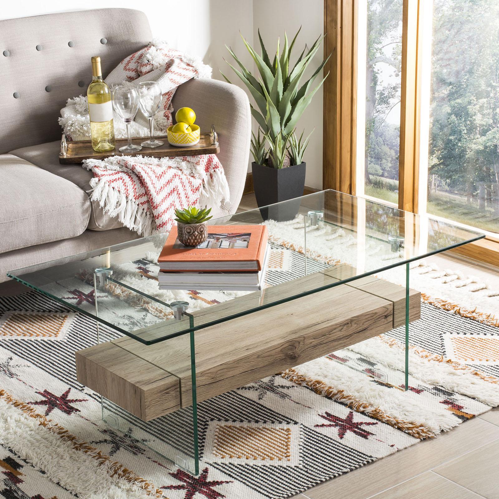 Kayley Modern Glass Coffee Table 1 Kayley Modern Glass Coffee Table