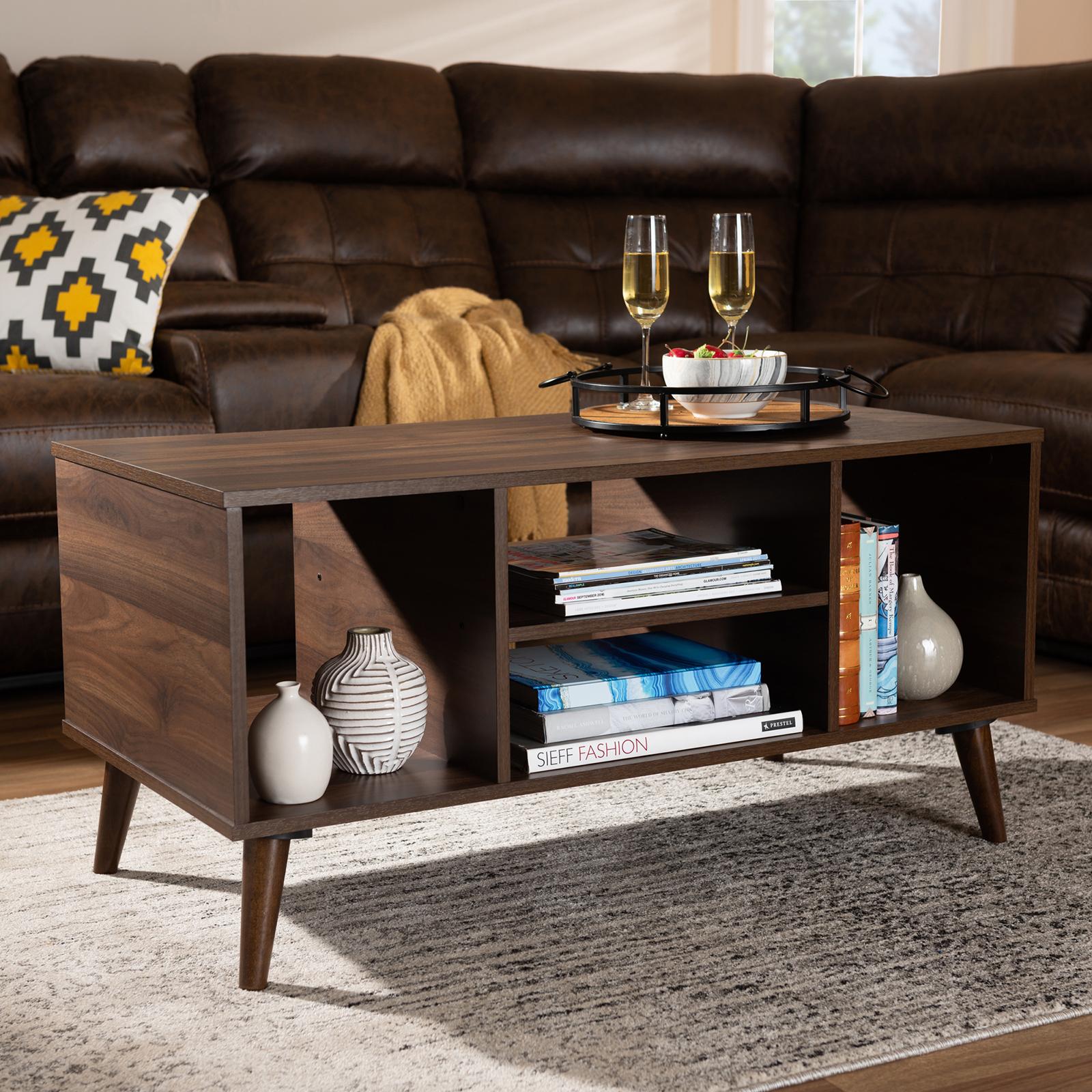 Linas Mid-Century Modern Finished Coffee Table 14 Linas Mid-Century Modern Finished Coffee Table