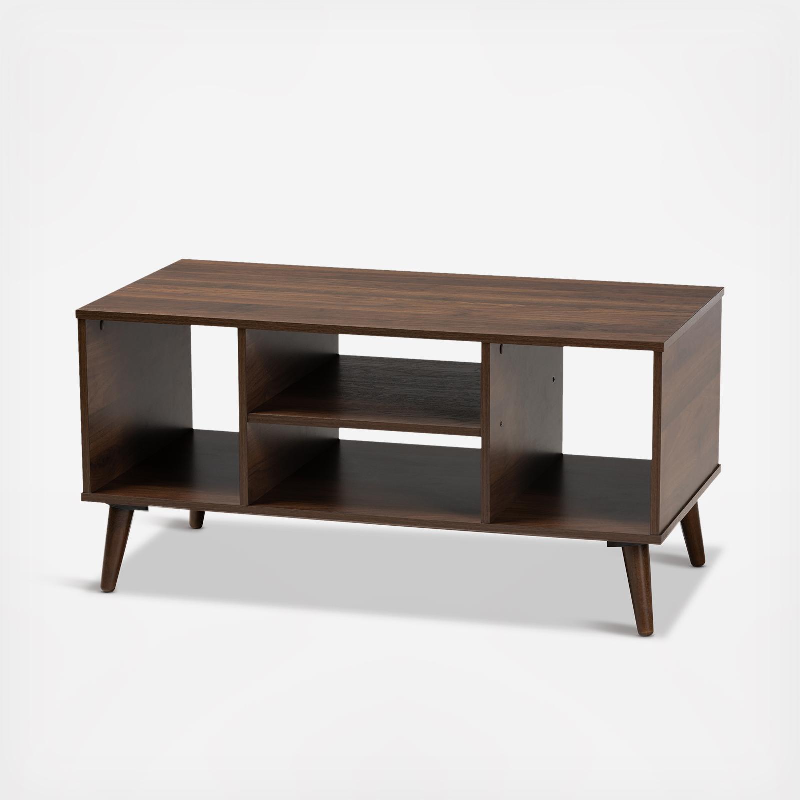 Linas Mid-Century Modern Finished Coffee Table 2 Linas Mid-Century Modern Finished Coffee Table