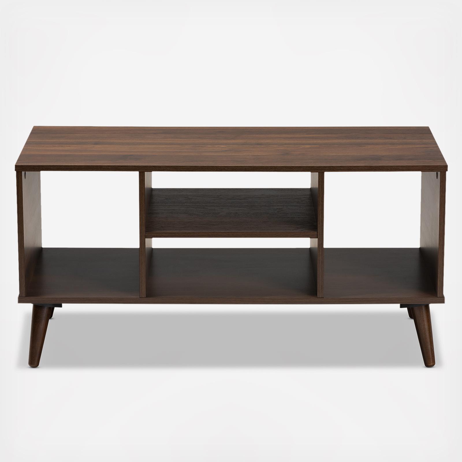Linas Mid-Century Modern Finished Coffee Table 3 Linas Mid-Century Modern Finished Coffee Table