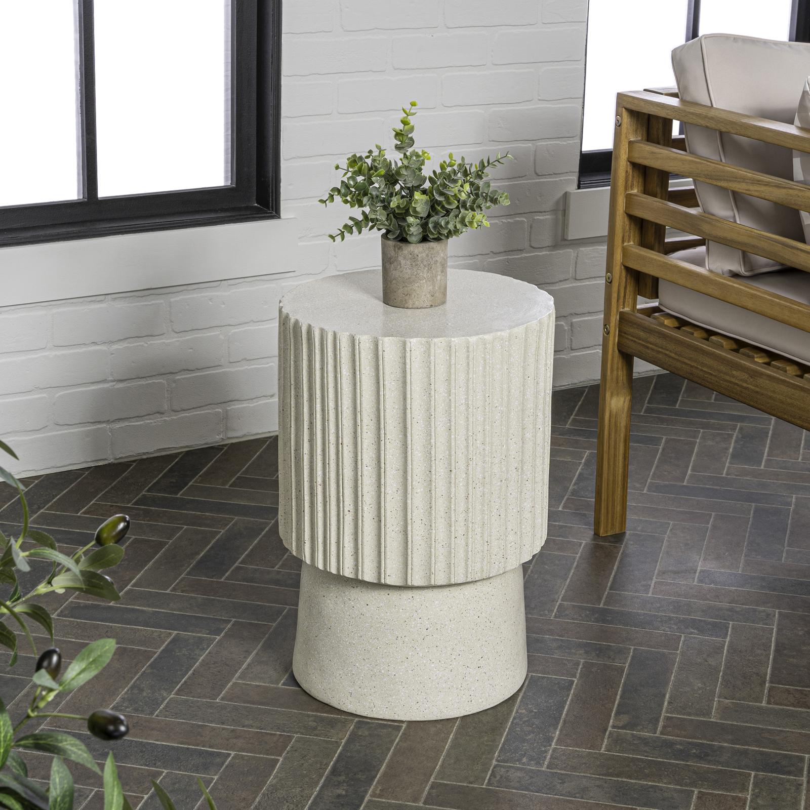 Louisa Modern Art Deco Tambour Accent Table 8 Louisa Modern Art Deco Tambour Accent Table