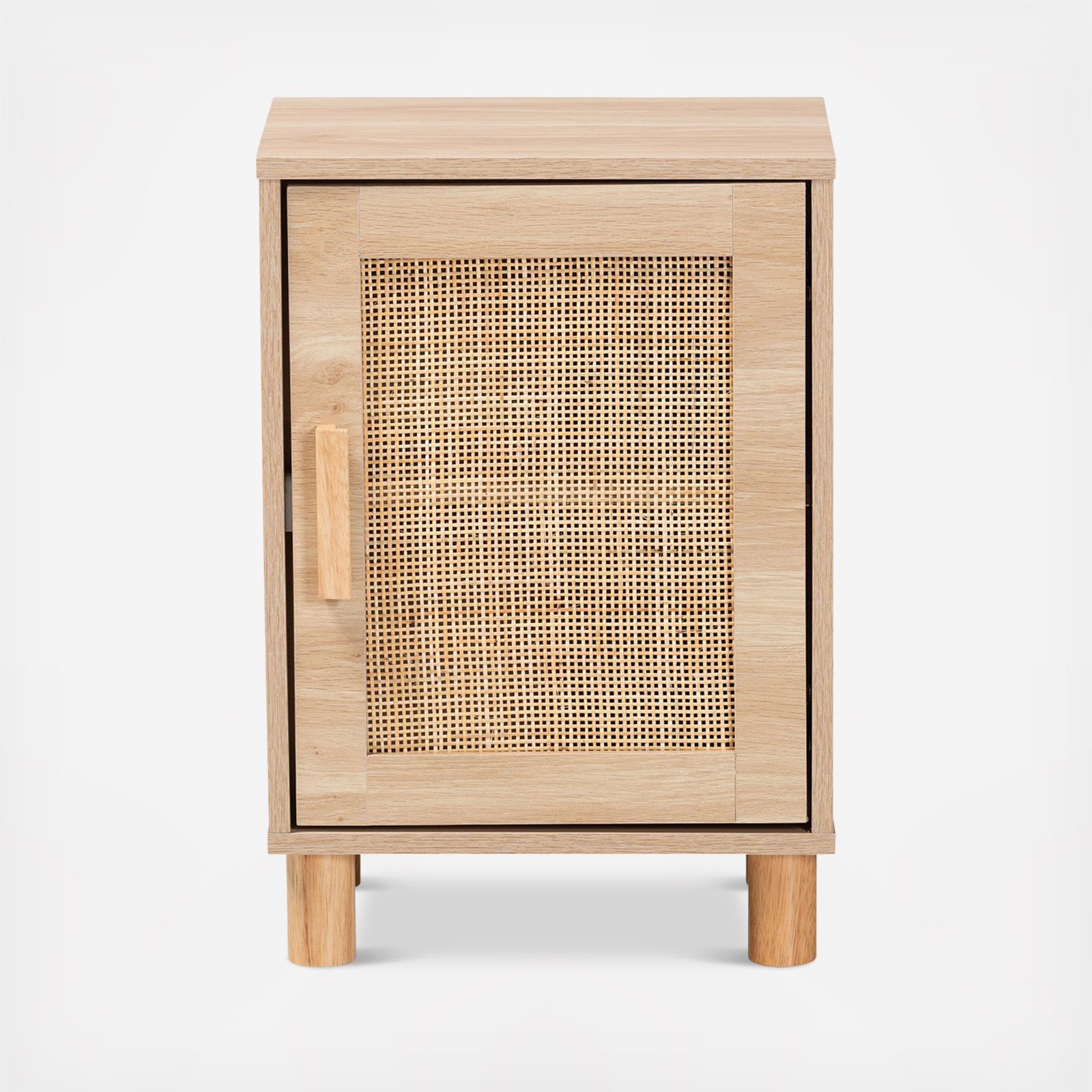 Maclean Mid-Century Modern 1-Door End Table 2 Maclean Mid-Century Modern 1-Door End Table