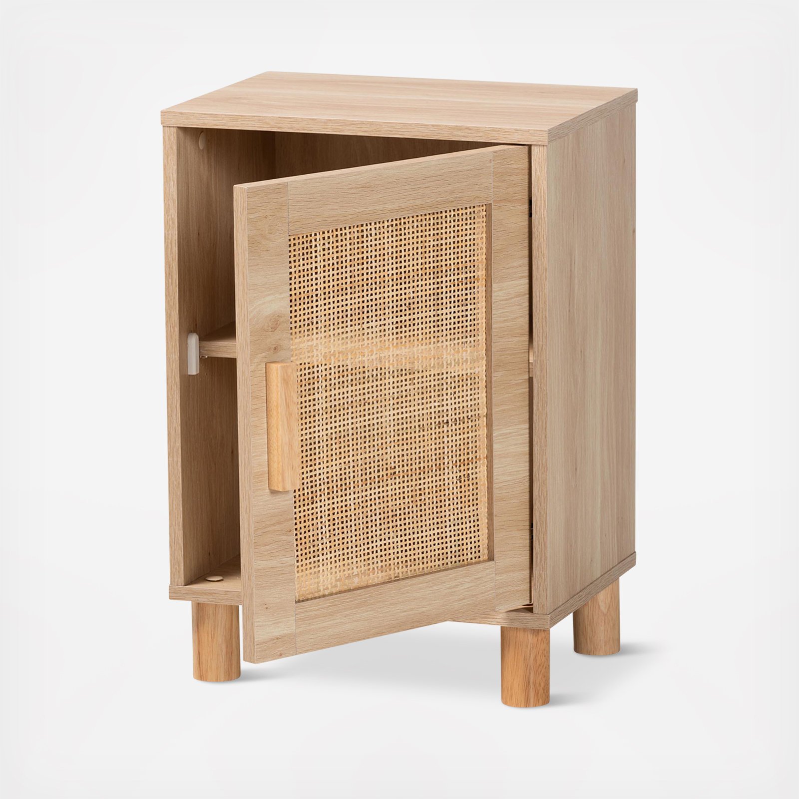 Maclean Mid-Century Modern 1-Door End Table 3 Maclean Mid-Century Modern 1-Door End Table