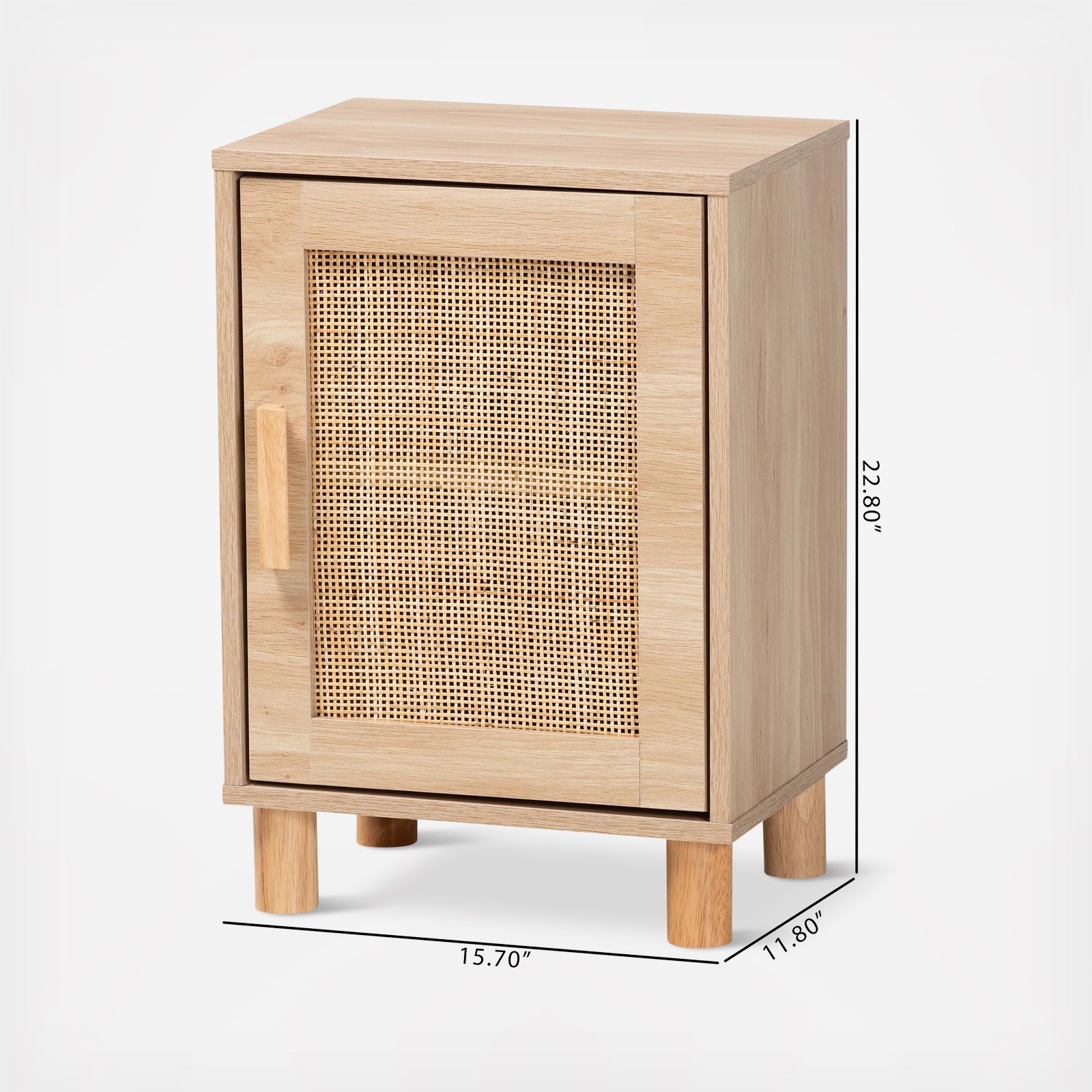 Maclean Mid-Century Modern 1-Door End Table 5 Maclean Mid-Century Modern 1-Door End Table