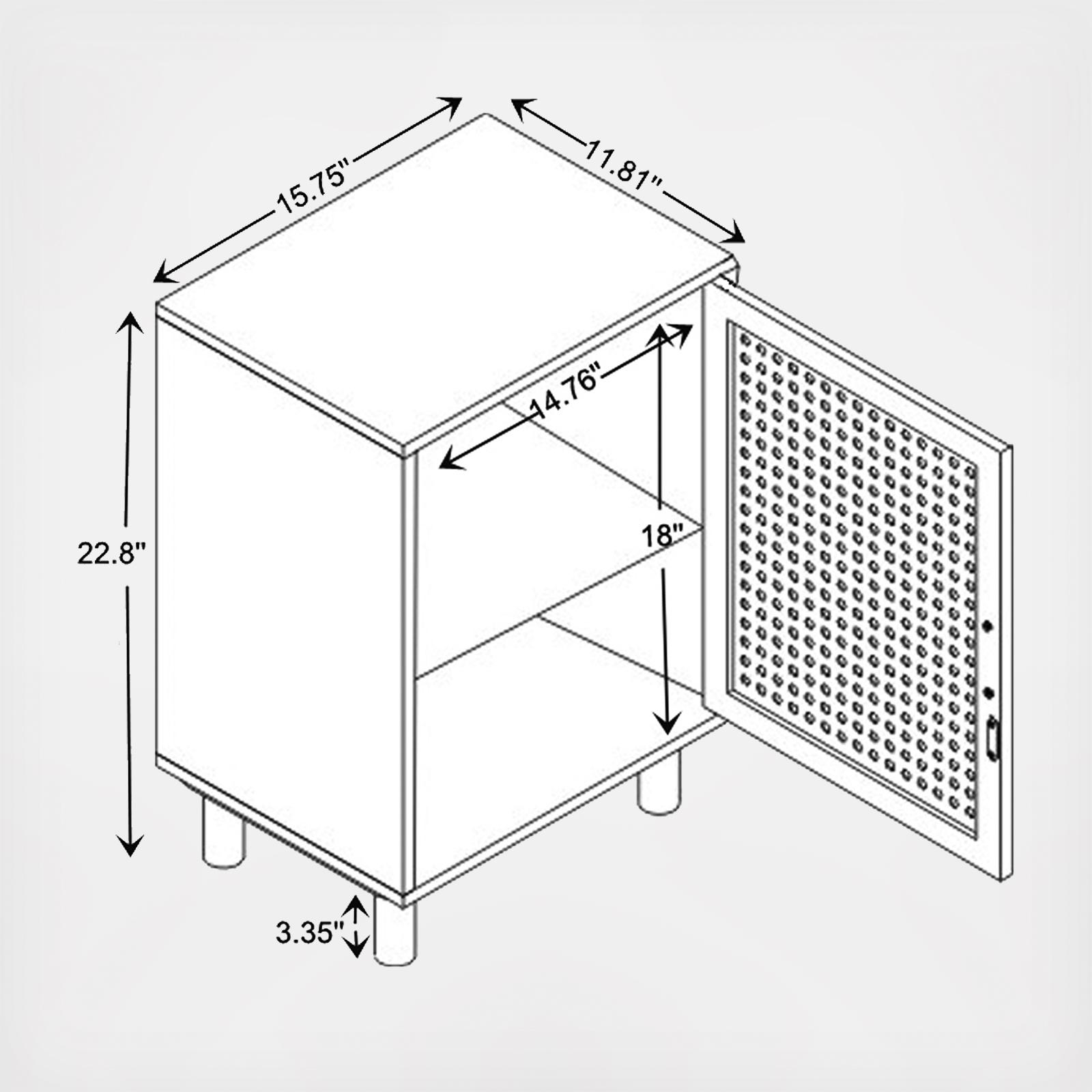 Maclean Mid-Century Modern 1-Door End Table 7 Maclean Mid-Century Modern 1-Door End Table