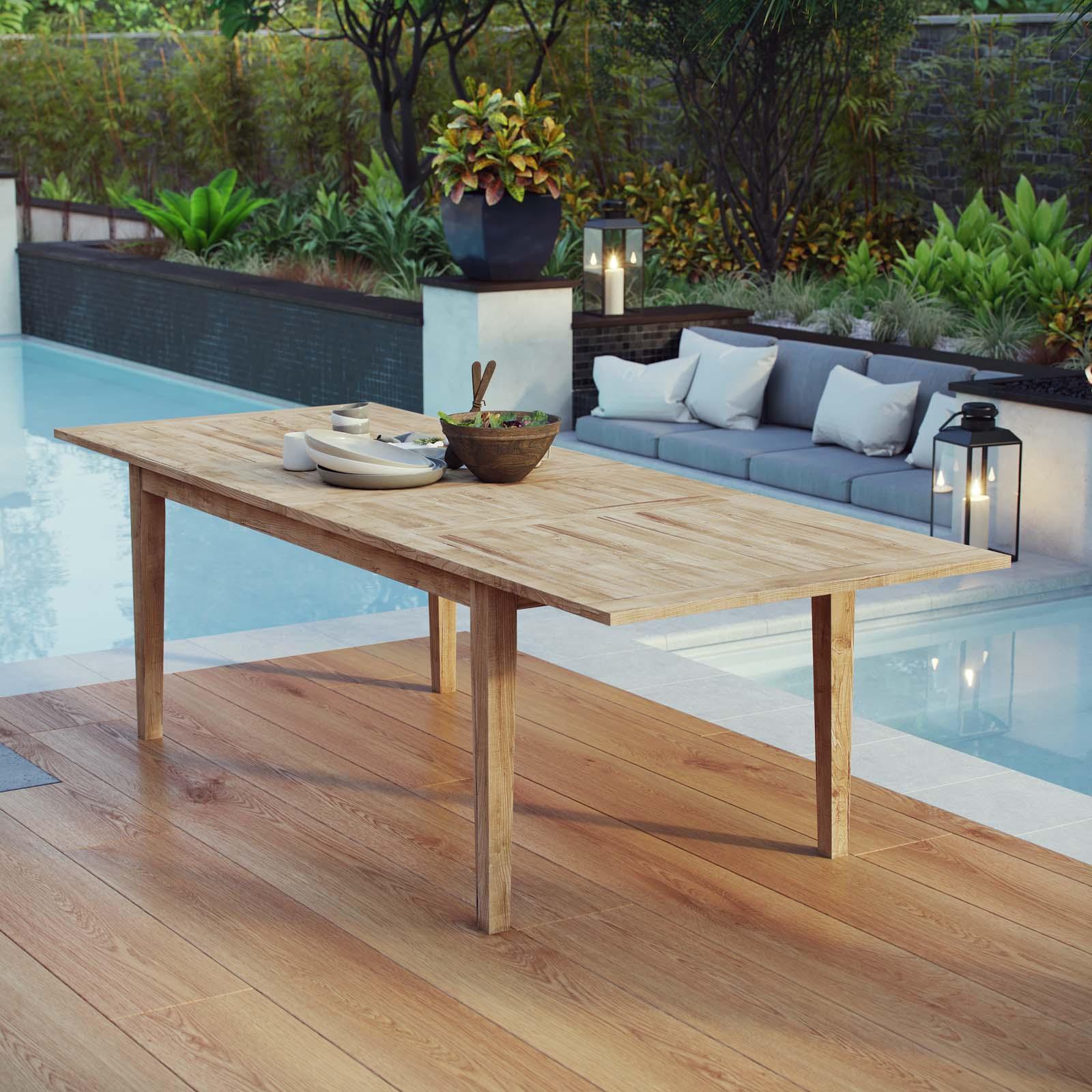 Marina Extendable Outdoor Teak Dining Table 1 Marina Extendable Outdoor Teak Dining Table