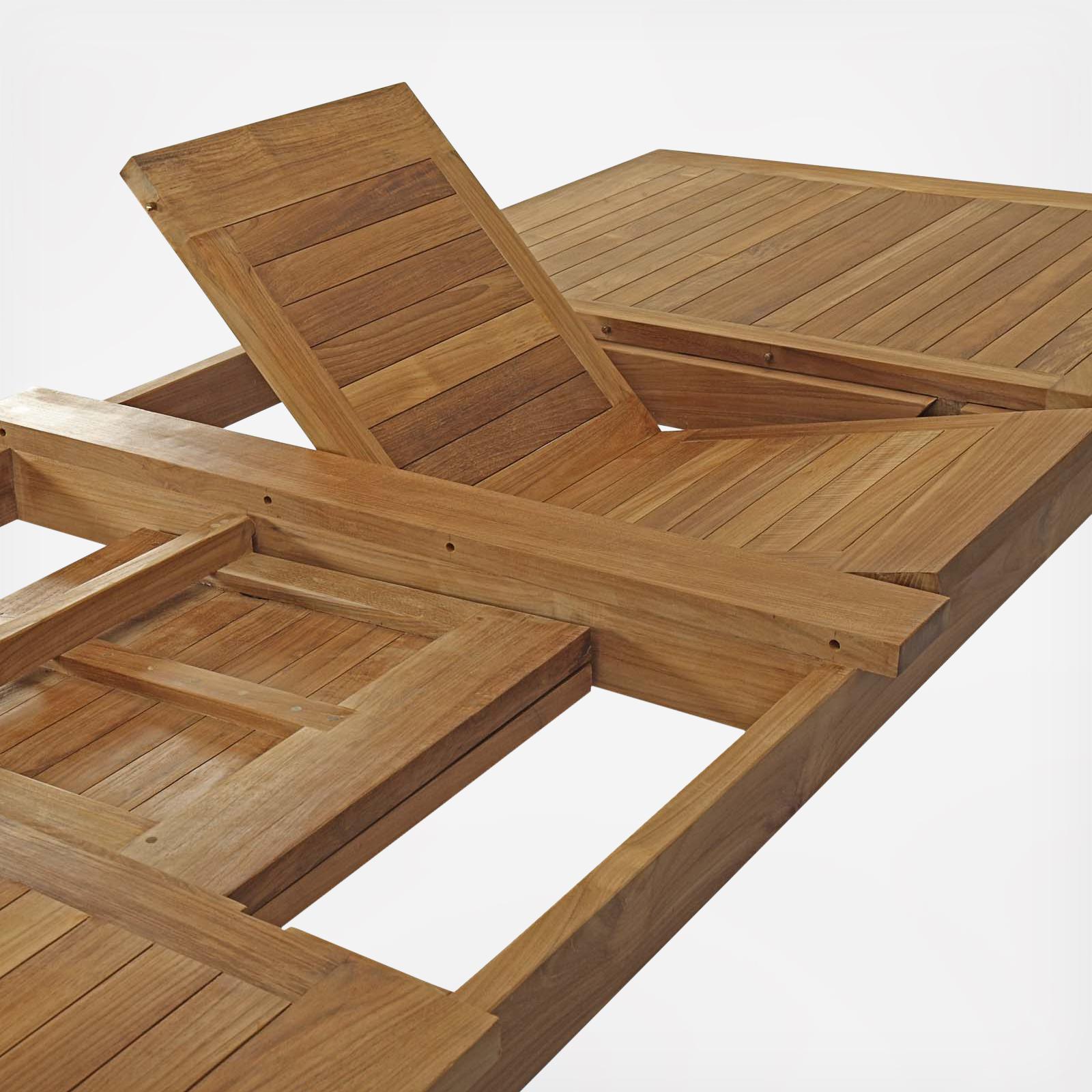 Marina Extendable Outdoor Teak Dining Table 6 Marina Extendable Outdoor Teak Dining Table