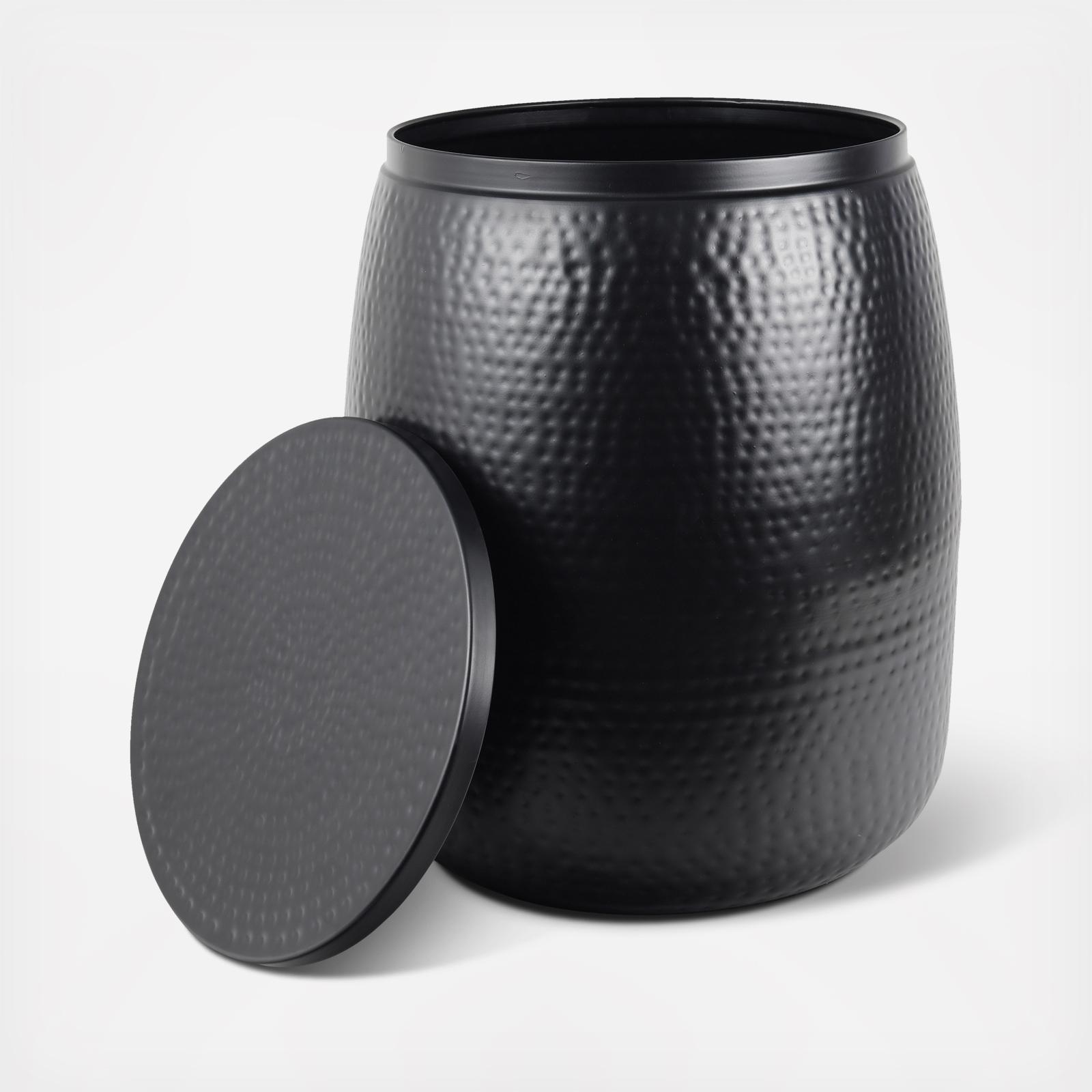 Merida Modern Drum Storage Side Table with Lid 2 Merida Modern Drum Storage Side Table with Lid