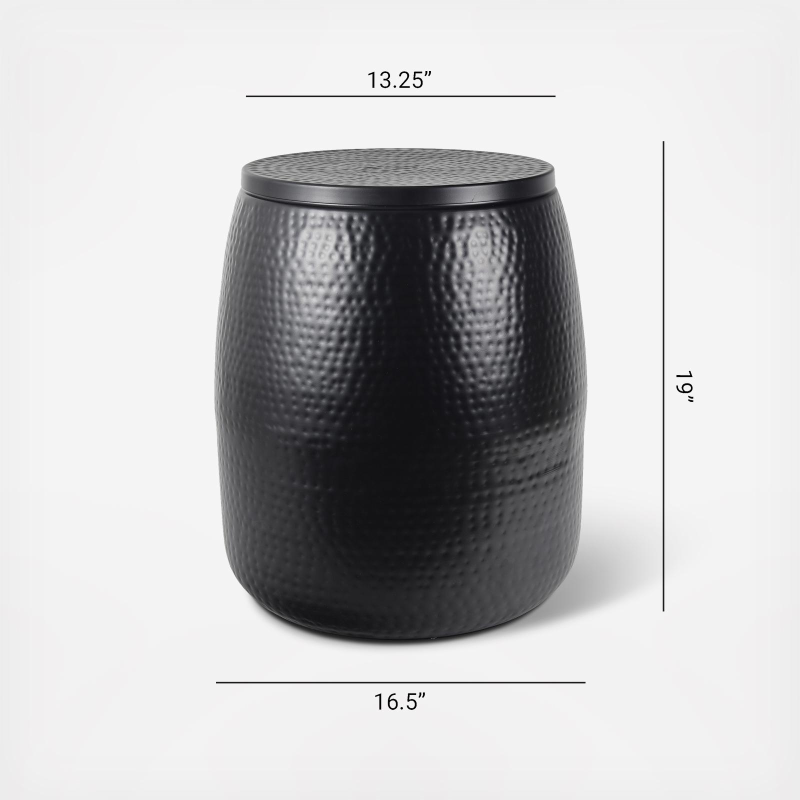 Merida Modern Drum Storage Side Table with Lid 4 Merida Modern Drum Storage Side Table with Lid