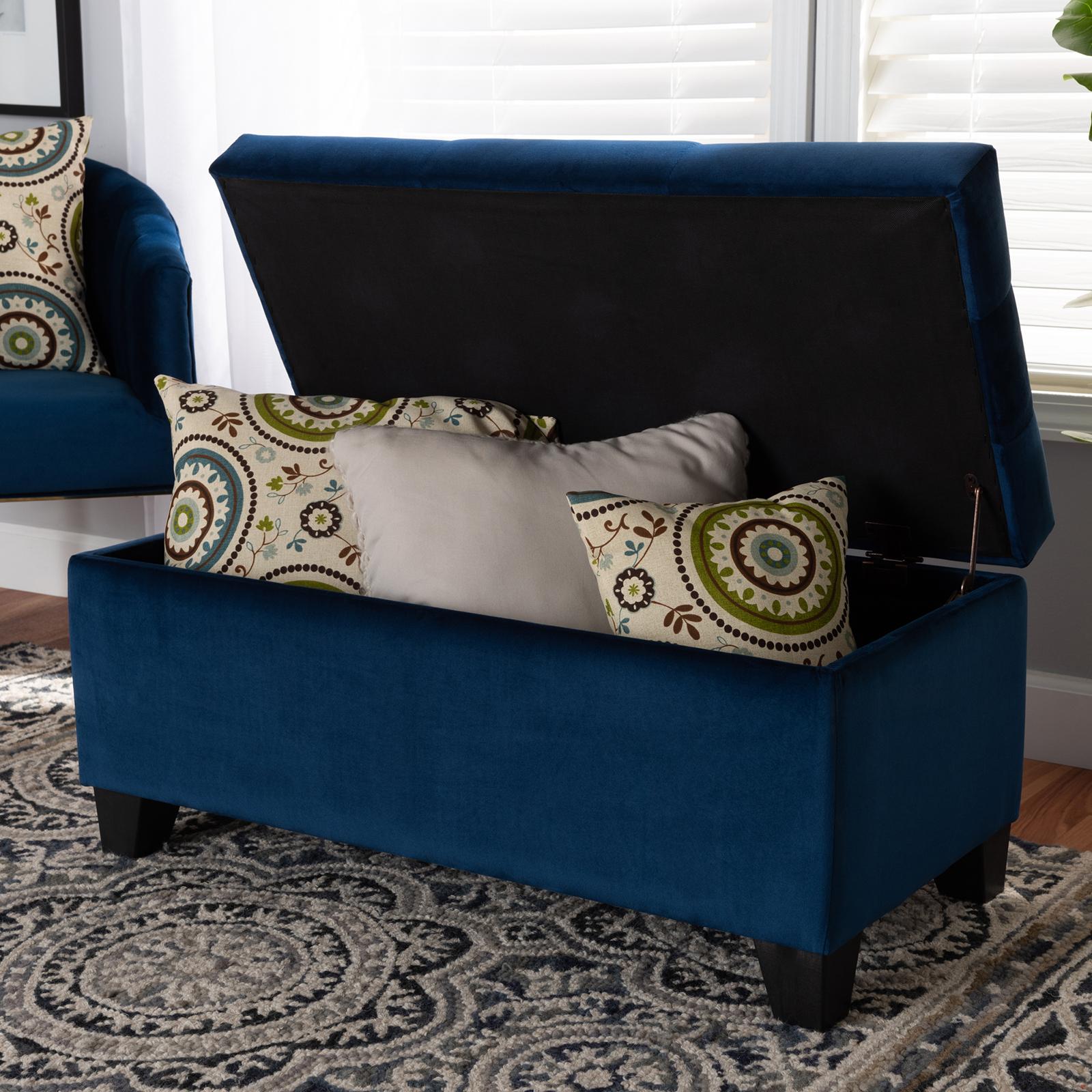 Michaela Velvet Storage Ottoman 2 Michaela Velvet Storage Ottoman