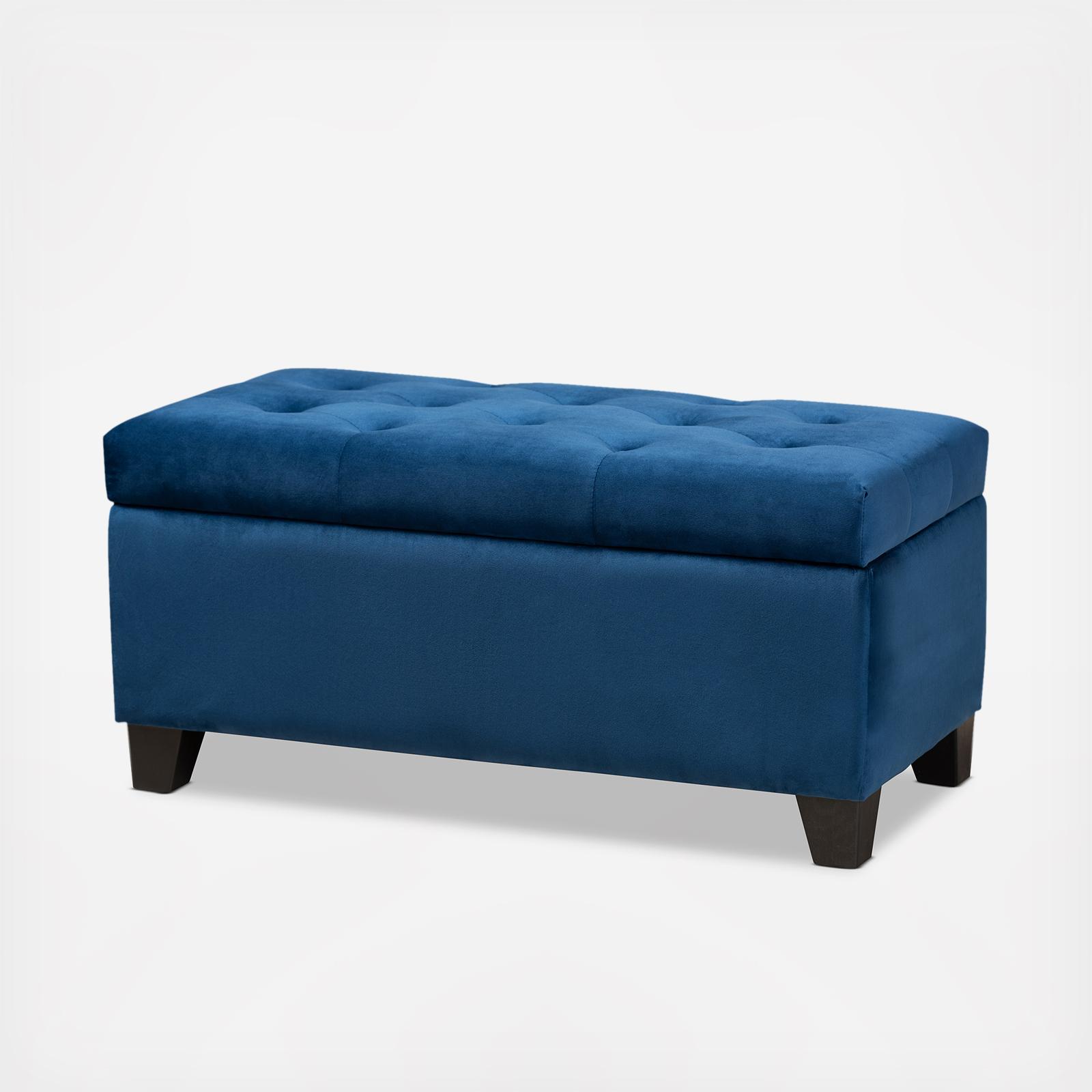 Michaela Velvet Storage Ottoman 3 Michaela Velvet Storage Ottoman