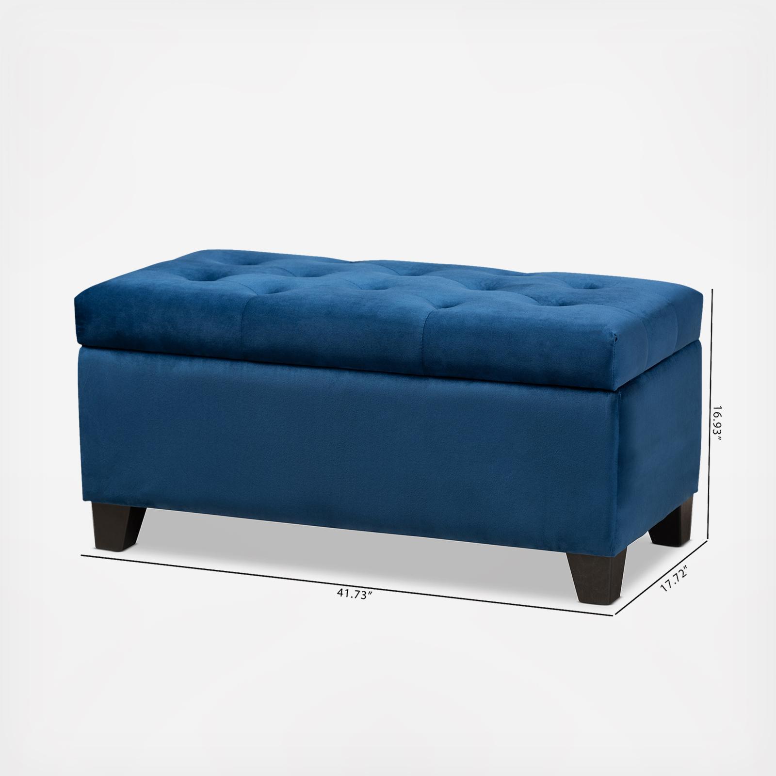 Michaela Velvet Storage Ottoman 4 Michaela Velvet Storage Ottoman