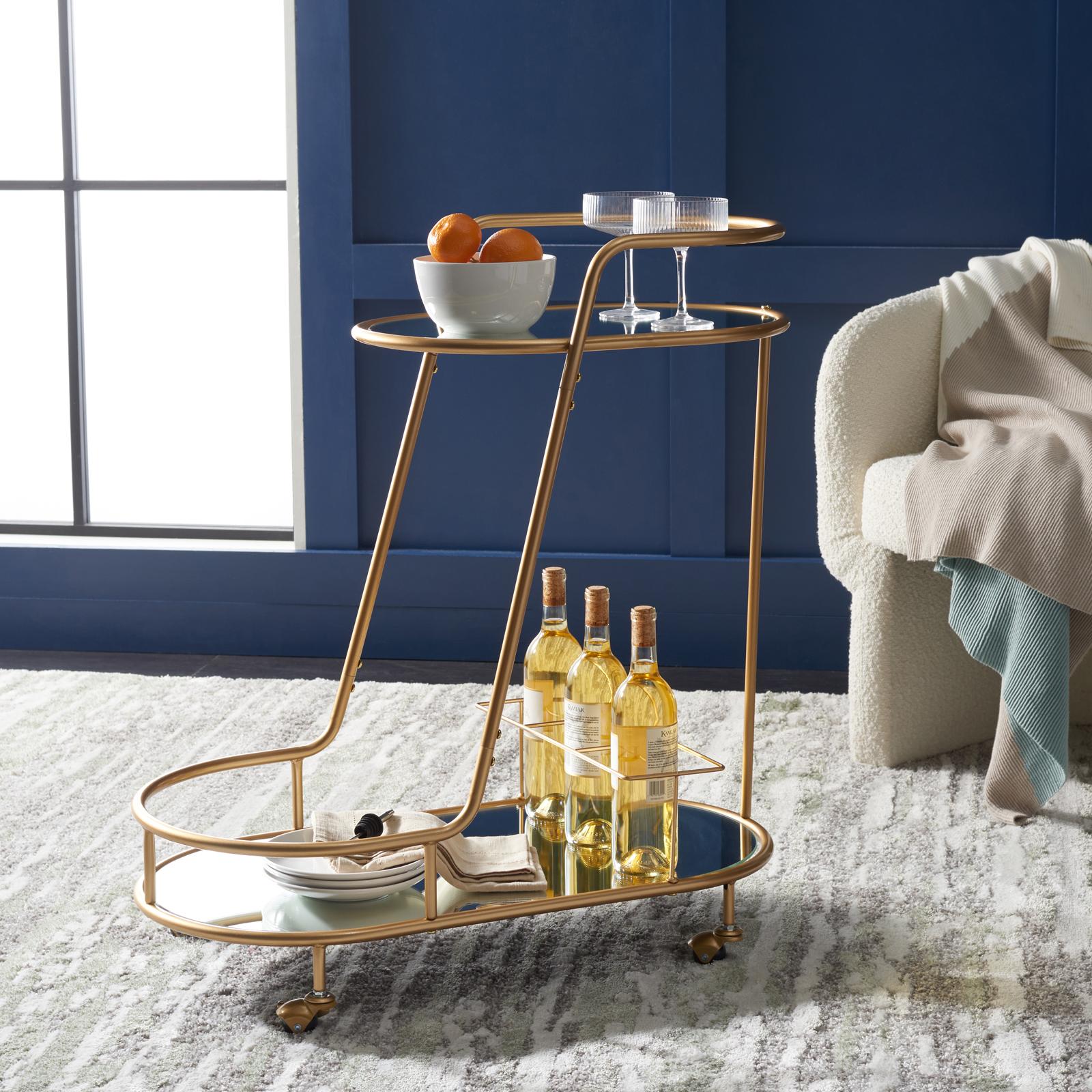 Midas 2-Tier Oval Bar Cart 8 Midas 2-Tier Oval Bar Cart