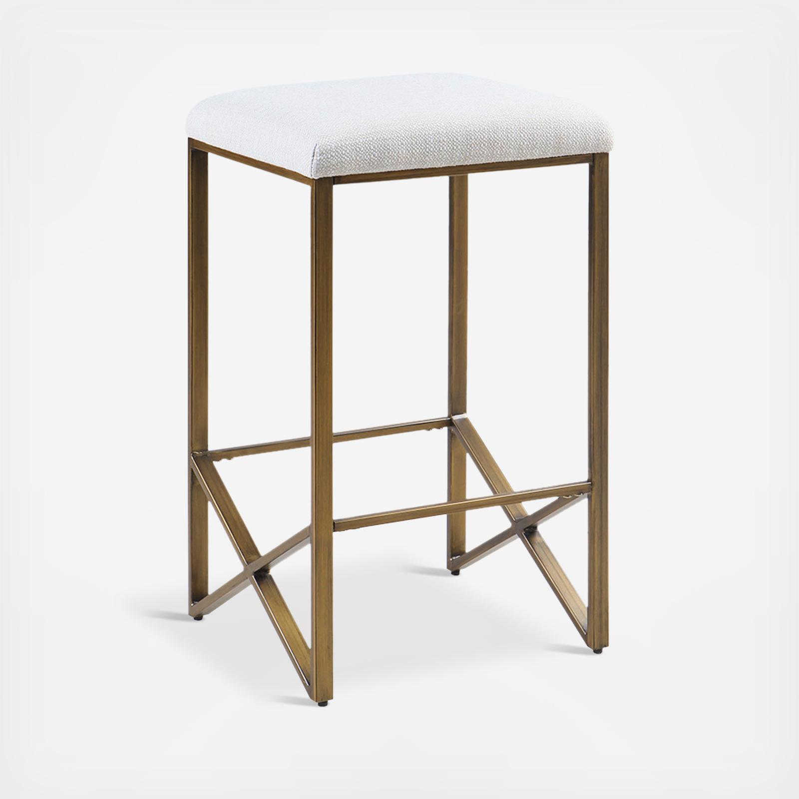 Marino Backless Upholstered Counter Stool 2 Marino Backless Upholstered Counter Stool