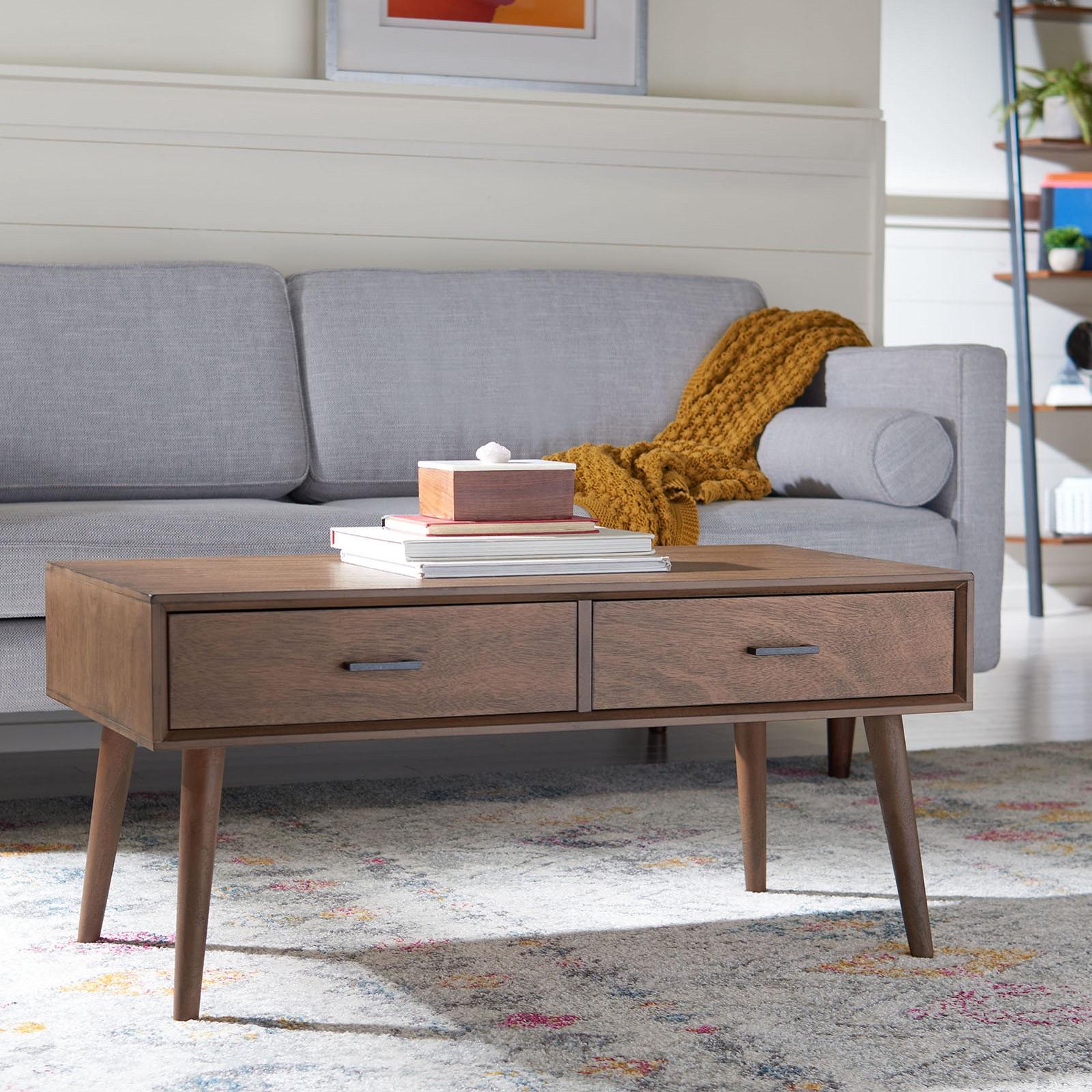 Mozart Mid Century 2-Drawer Coffee Table