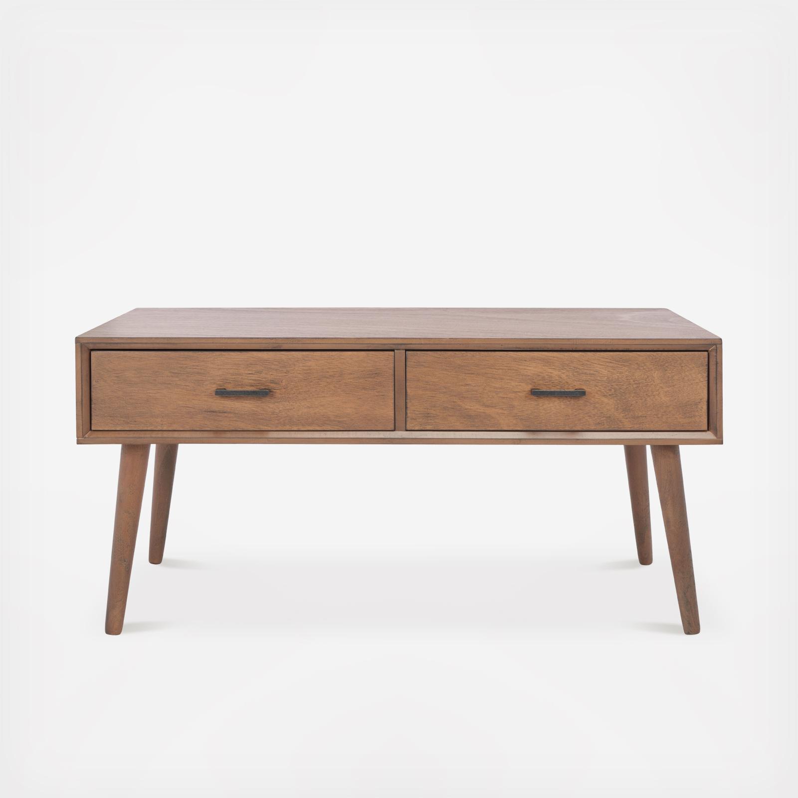 Mozart Mid Century 2-Drawer Coffee Table 4 Mozart Mid Century 2-Drawer Coffee Table