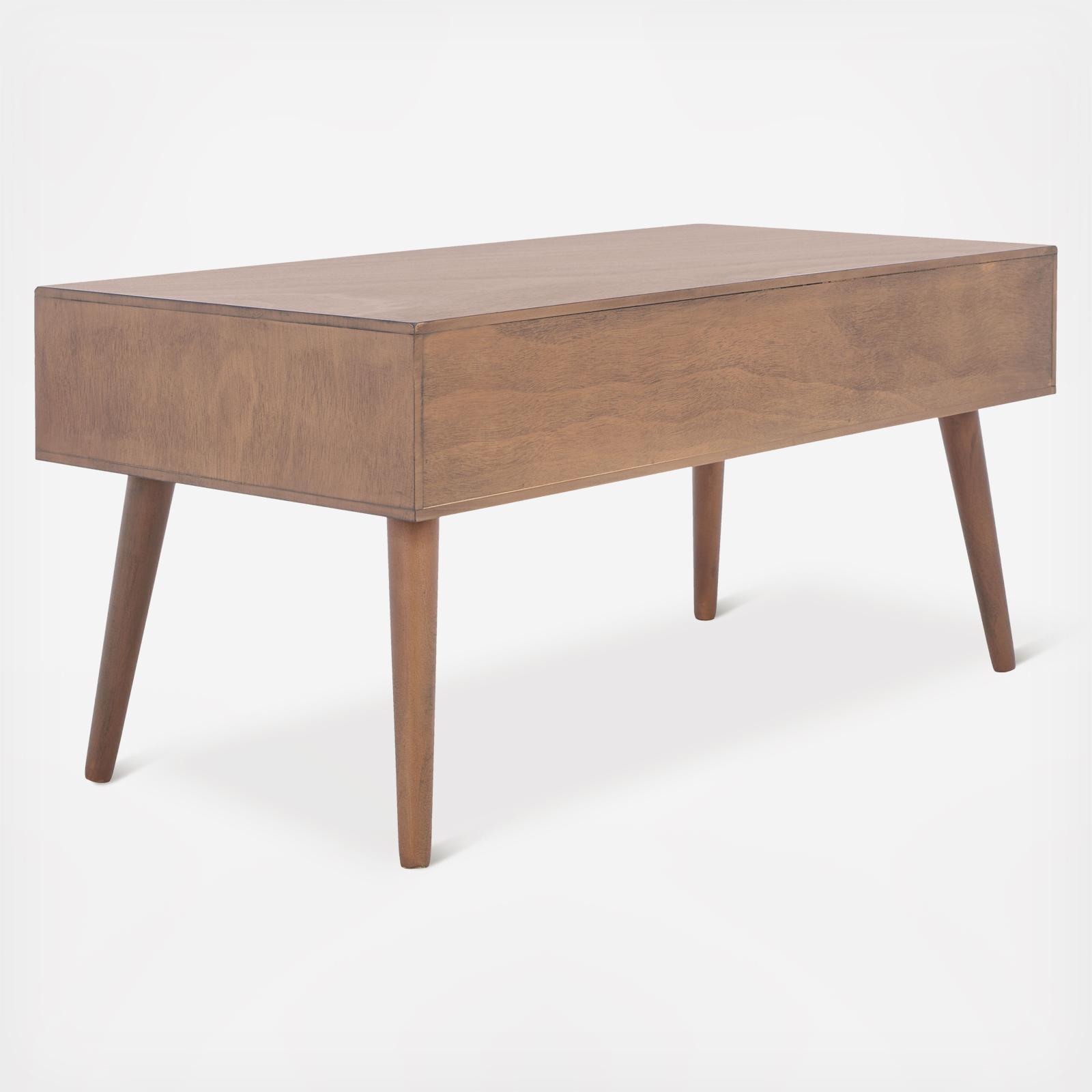 Mozart Mid Century 2-Drawer Coffee Table 6 Mozart Mid Century 2-Drawer Coffee Table