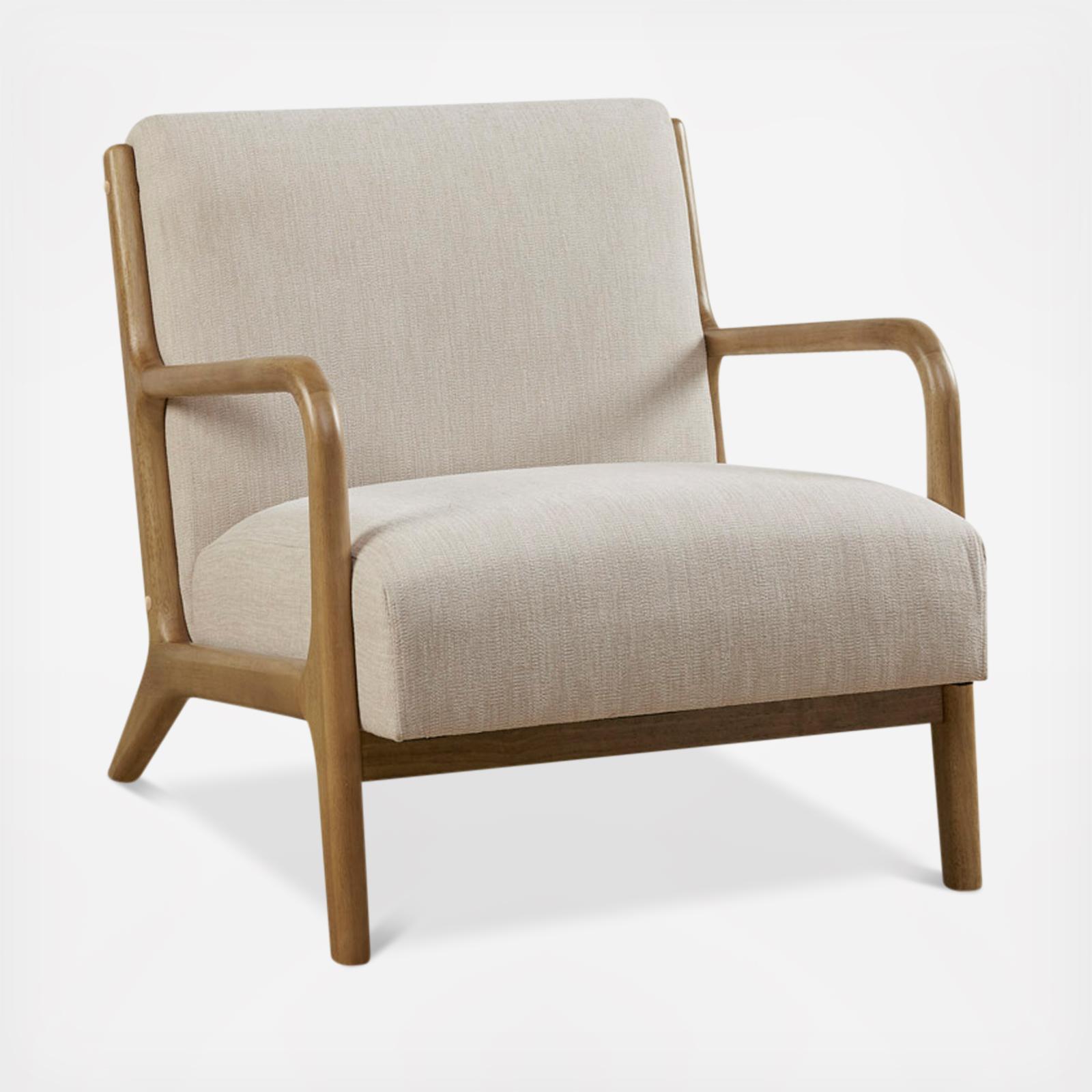 Novak Mid-Century Modern Accent Armchair 2 Novak Mid-Century Modern Accent Armchair