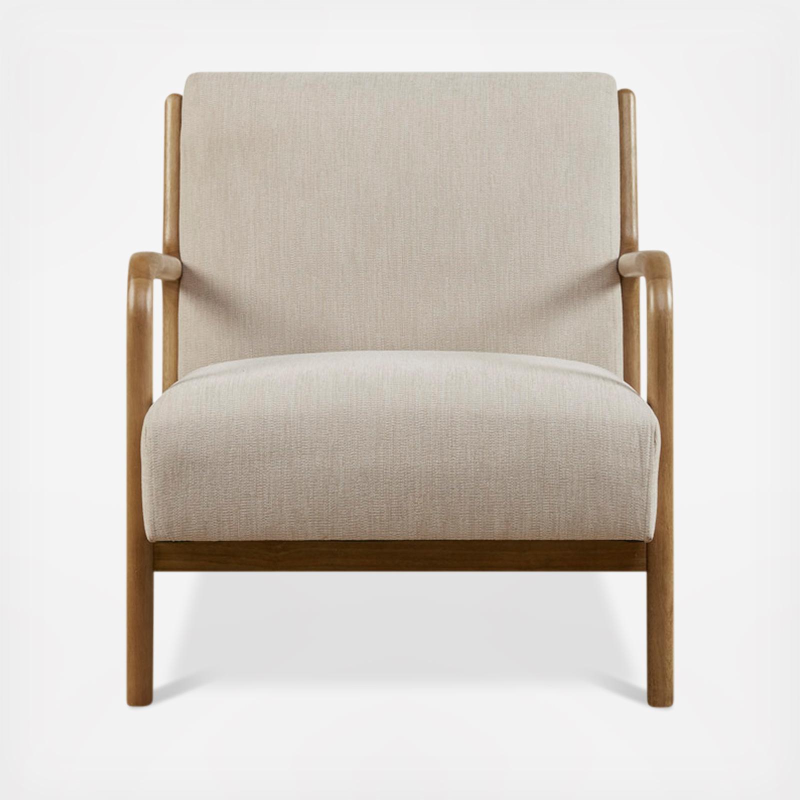 Novak Mid-Century Modern Accent Armchair 4 Novak Mid-Century Modern Accent Armchair