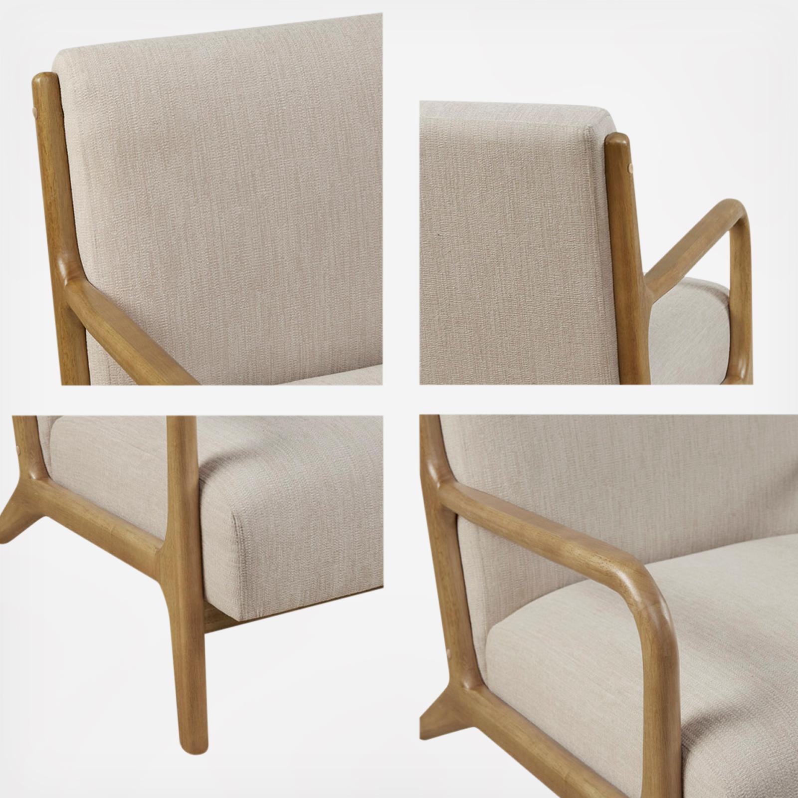 Novak Mid-Century Modern Accent Armchair 7 Novak Mid-Century Modern Accent Armchair
