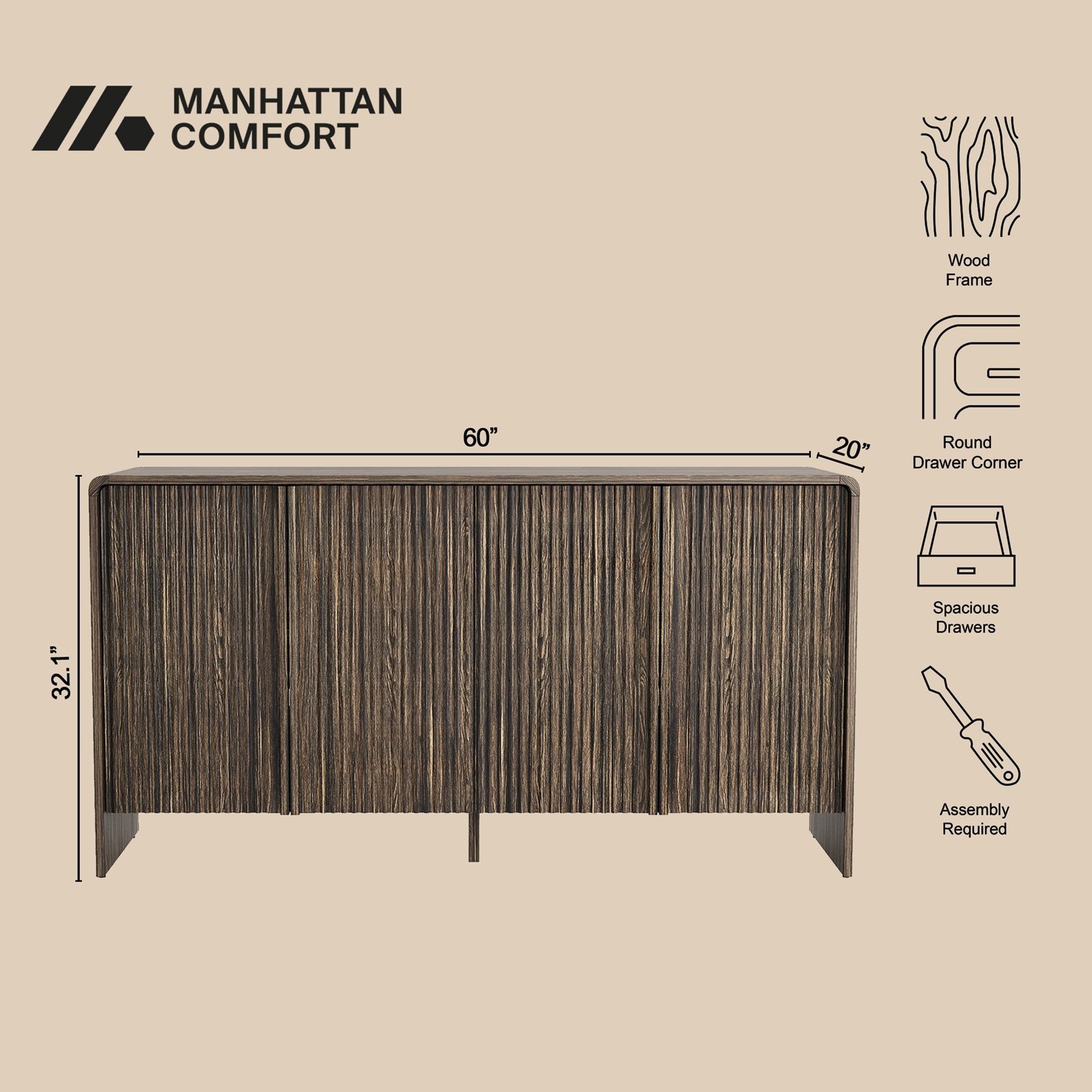 Novara 4-Door Sideboard 7 Novara 4-Door Sideboard