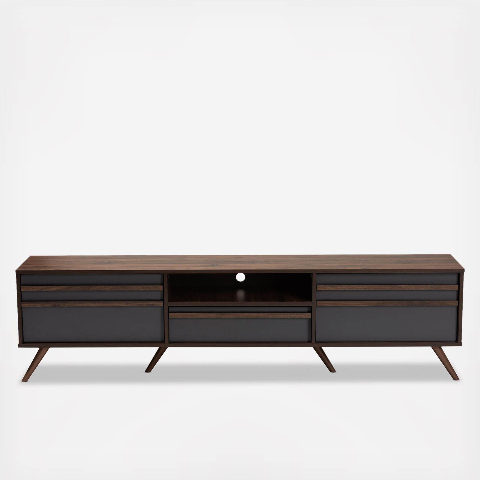 Naoki TV Stand with Drop-Down Compartments 2 Naoki TV Stand with Drop-Down Compartments