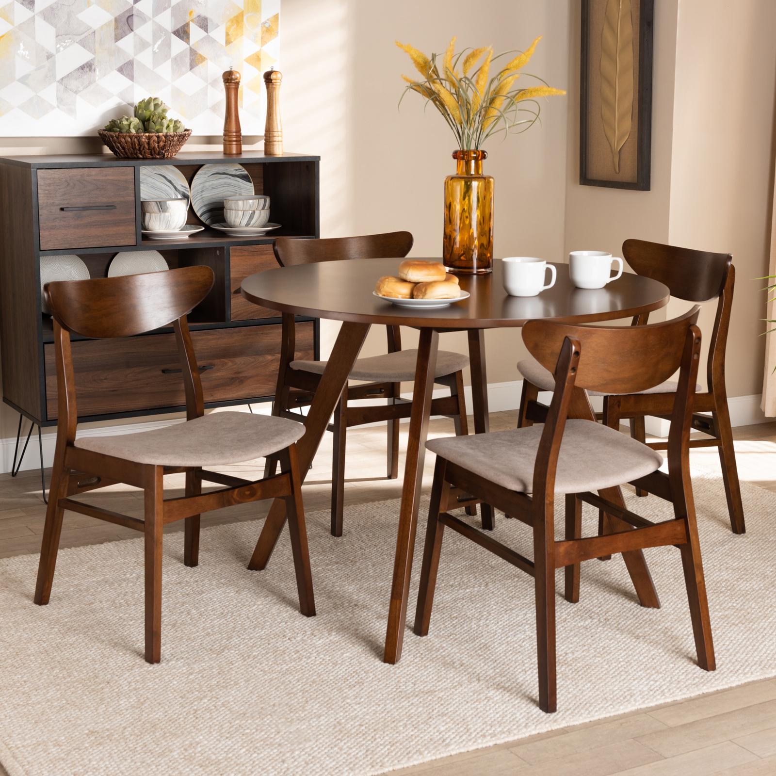 Philip Mid-Century Modern 5-Piece Dining Set