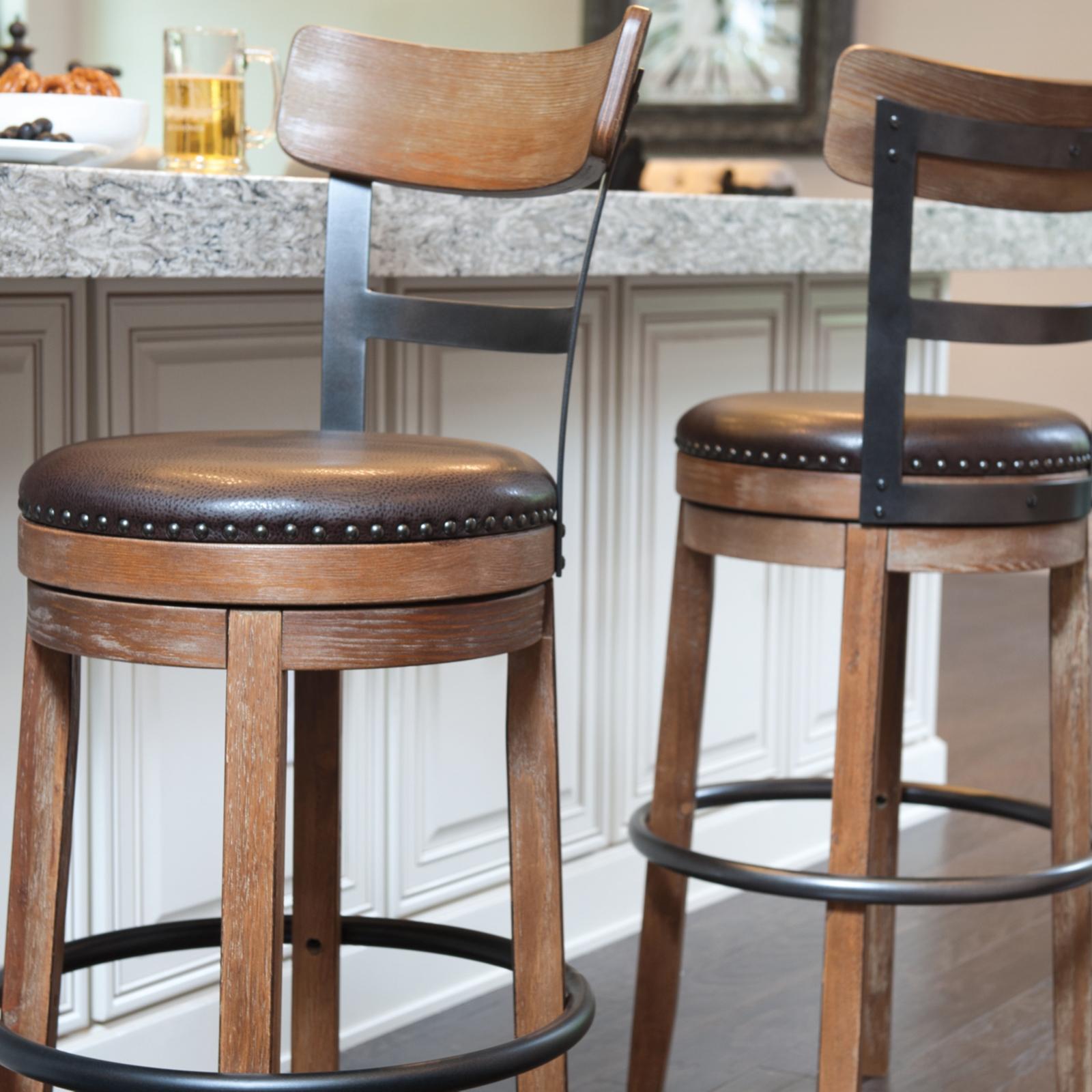 Pinnadel Upholstered Swivel Barstool 15 Pinnadel Upholstered Swivel Barstool