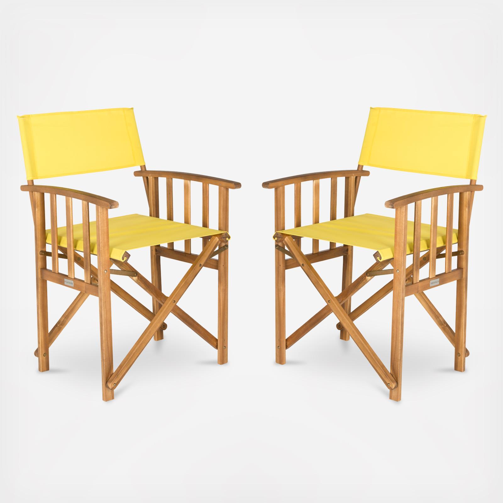 Outdoor Director Chair, Set of 2