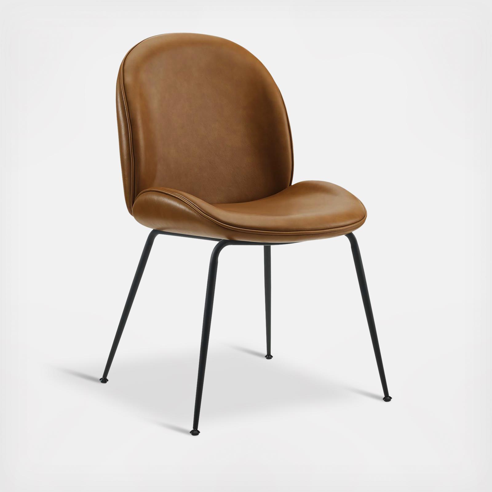 Scoop Vegan Leather Dining Chairs, Set of 2 4 Scoop Vegan Leather Dining Chairs, Set of 2