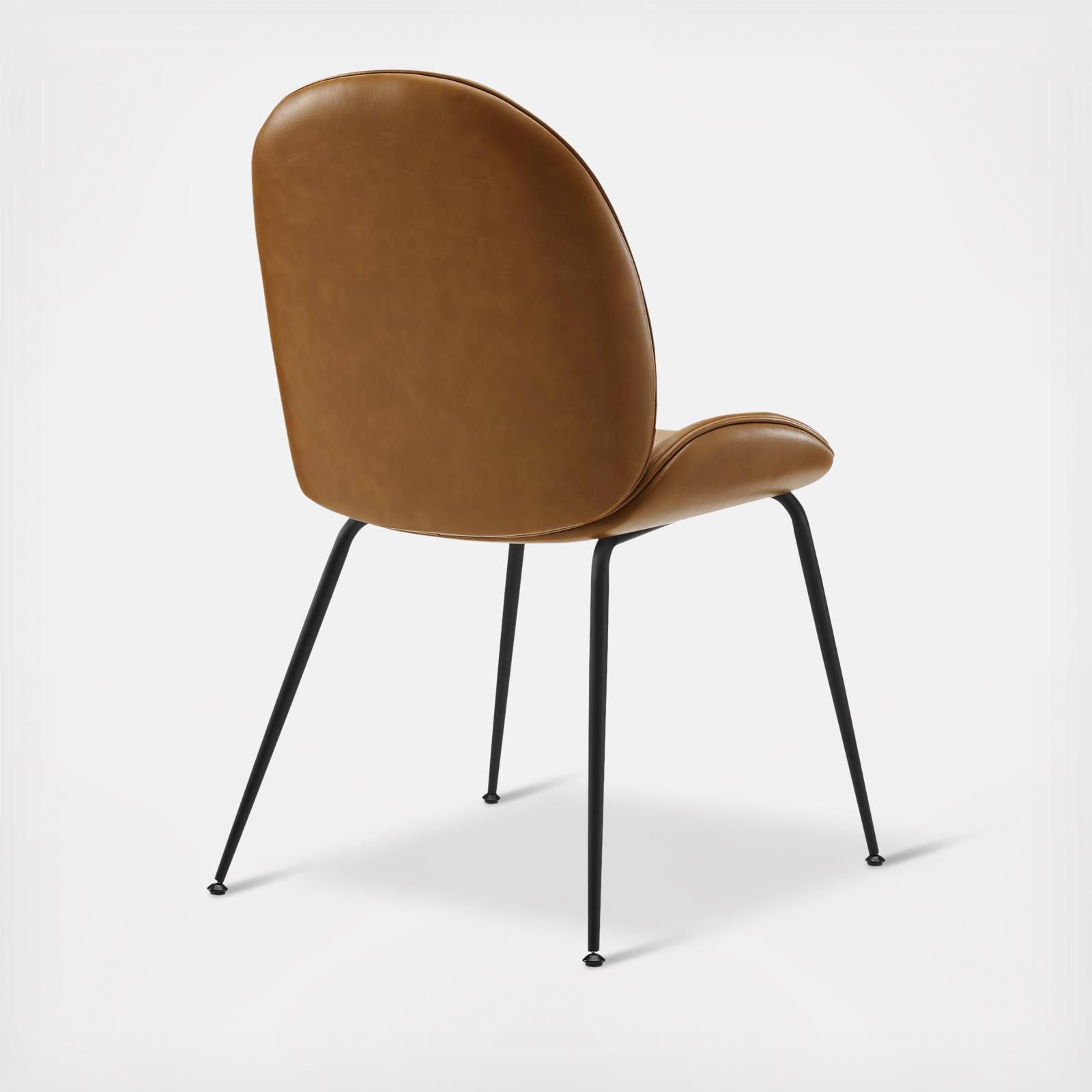 Scoop Vegan Leather Dining Chairs, Set of 2 6 Scoop Vegan Leather Dining Chairs, Set of 2