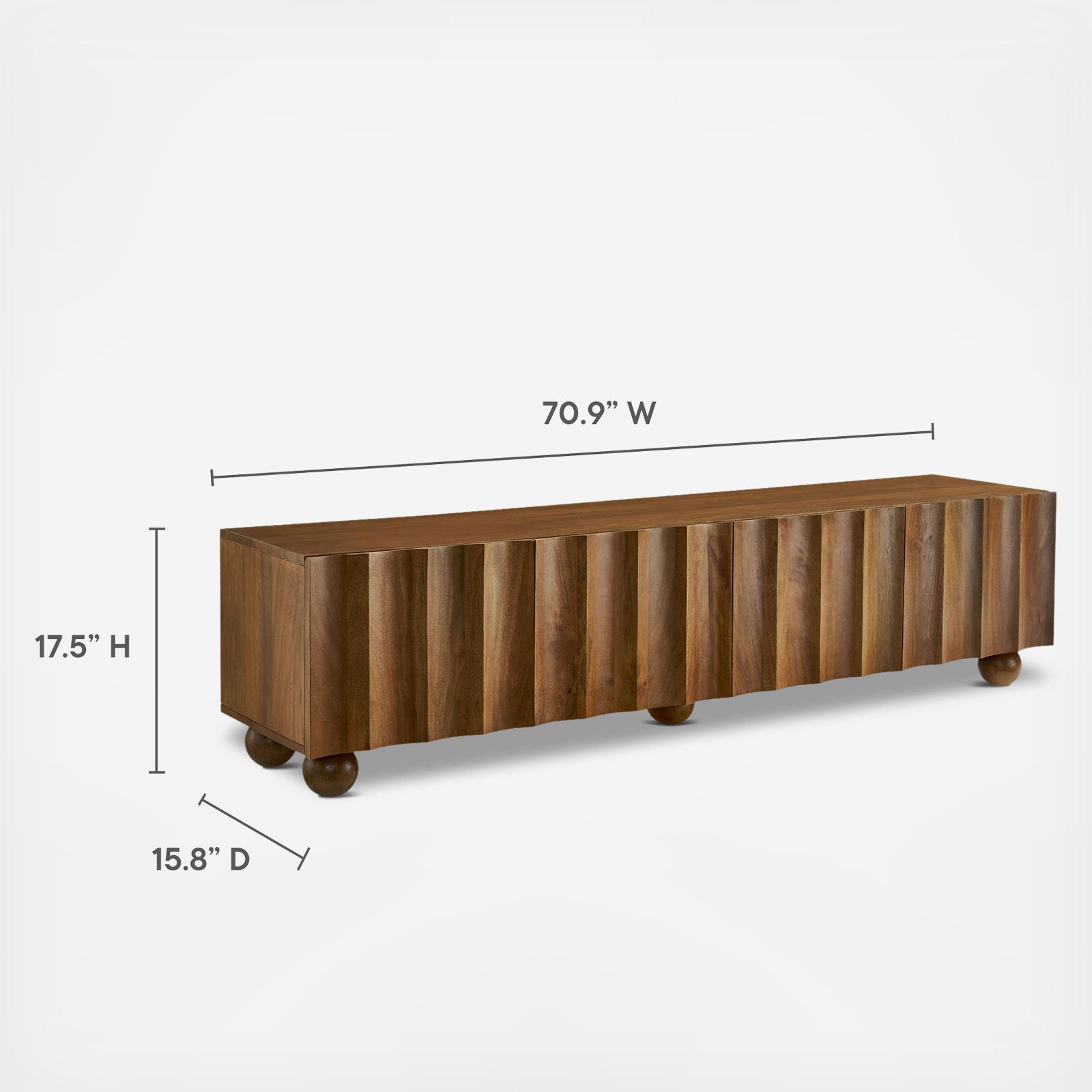 Sorren Scalloped 71 in. TV Stand 8 Sorren Scalloped 71 in. TV Stand