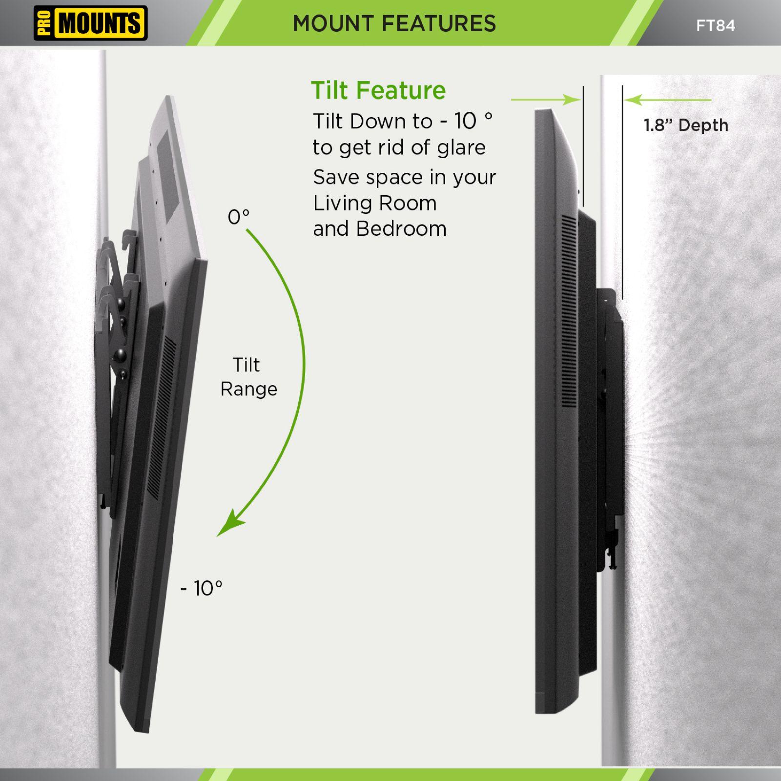 Tilt Wall Mount for 50”- 92” TVs