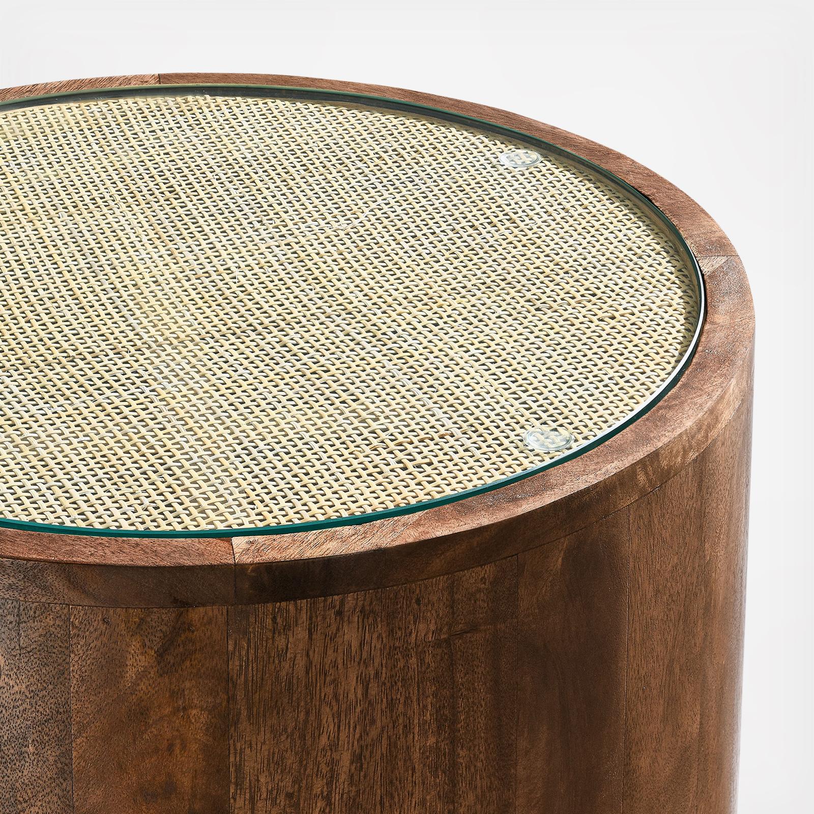 Truett Round Rattan Side Table 5 Truett Round Rattan Side Table