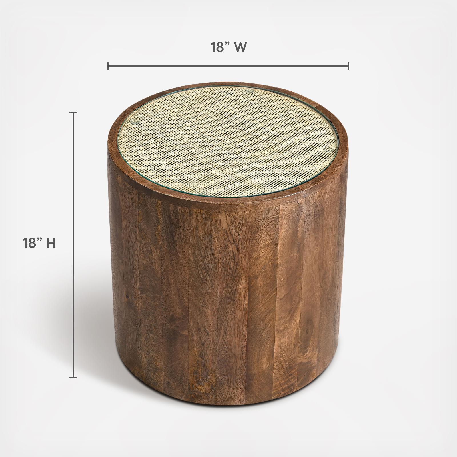 Truett Round Rattan Side Table 7 Truett Round Rattan Side Table