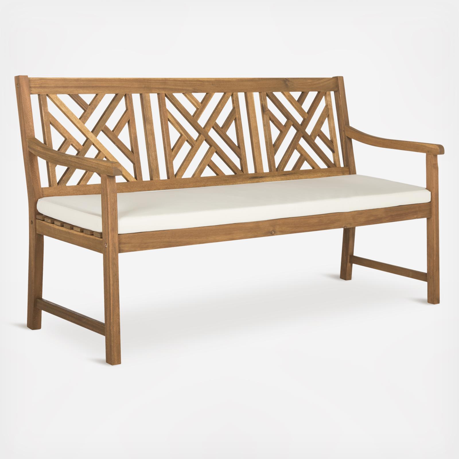 Windowpane 3-Seat Outdoor Bench 3 Windowpane 3-Seat Outdoor Bench