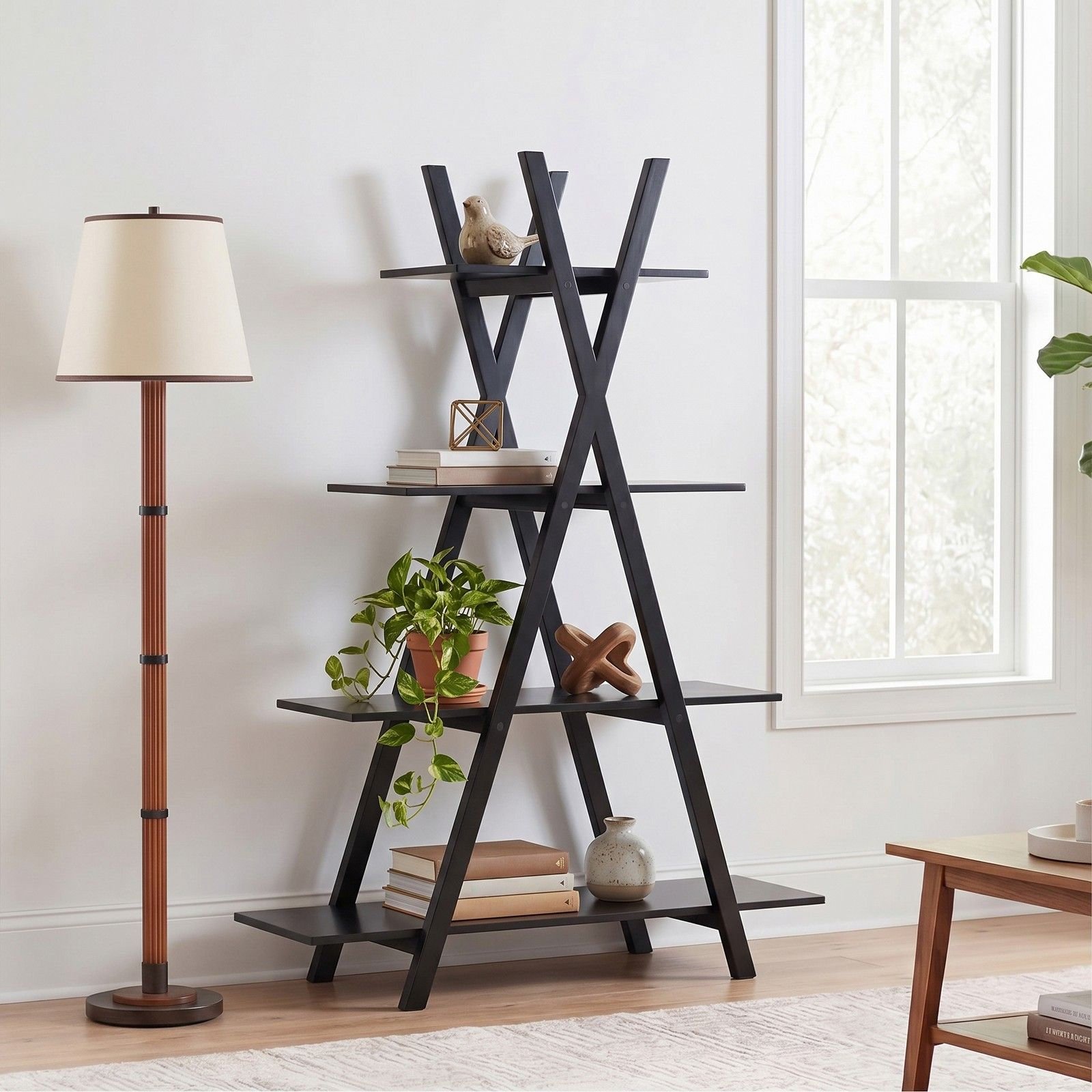 "X" 4-Tier Etagere