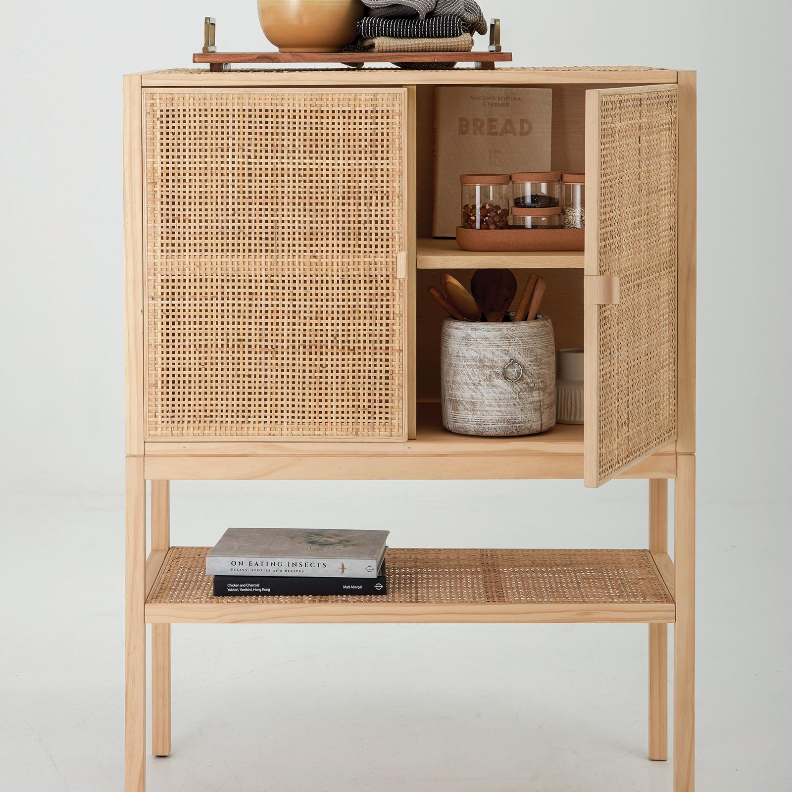 2-Door Woven Rattan Cabinet 1 2-Door Woven Rattan Cabinet