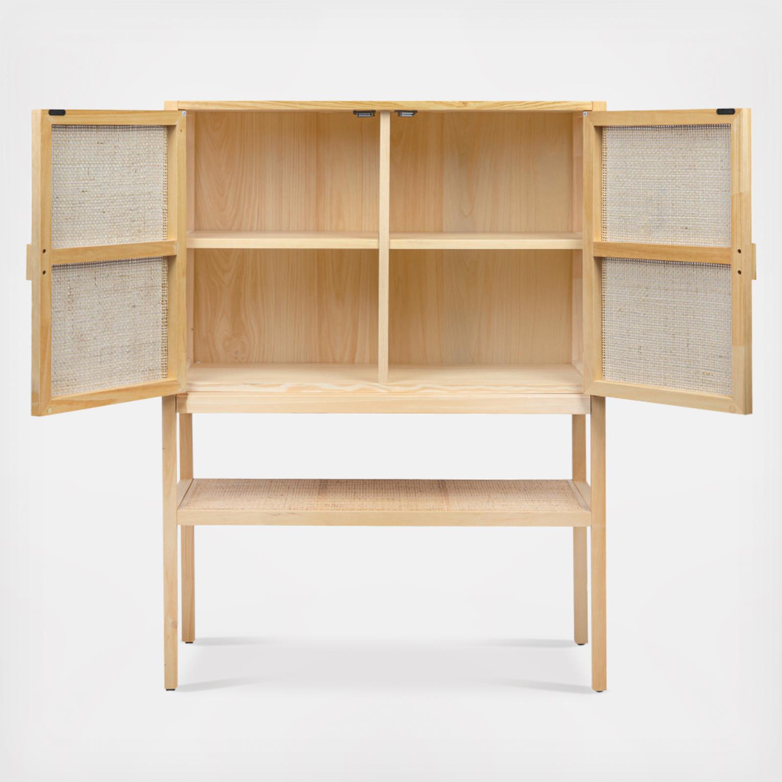 2-Door Woven Rattan Cabinet 2 2-Door Woven Rattan Cabinet