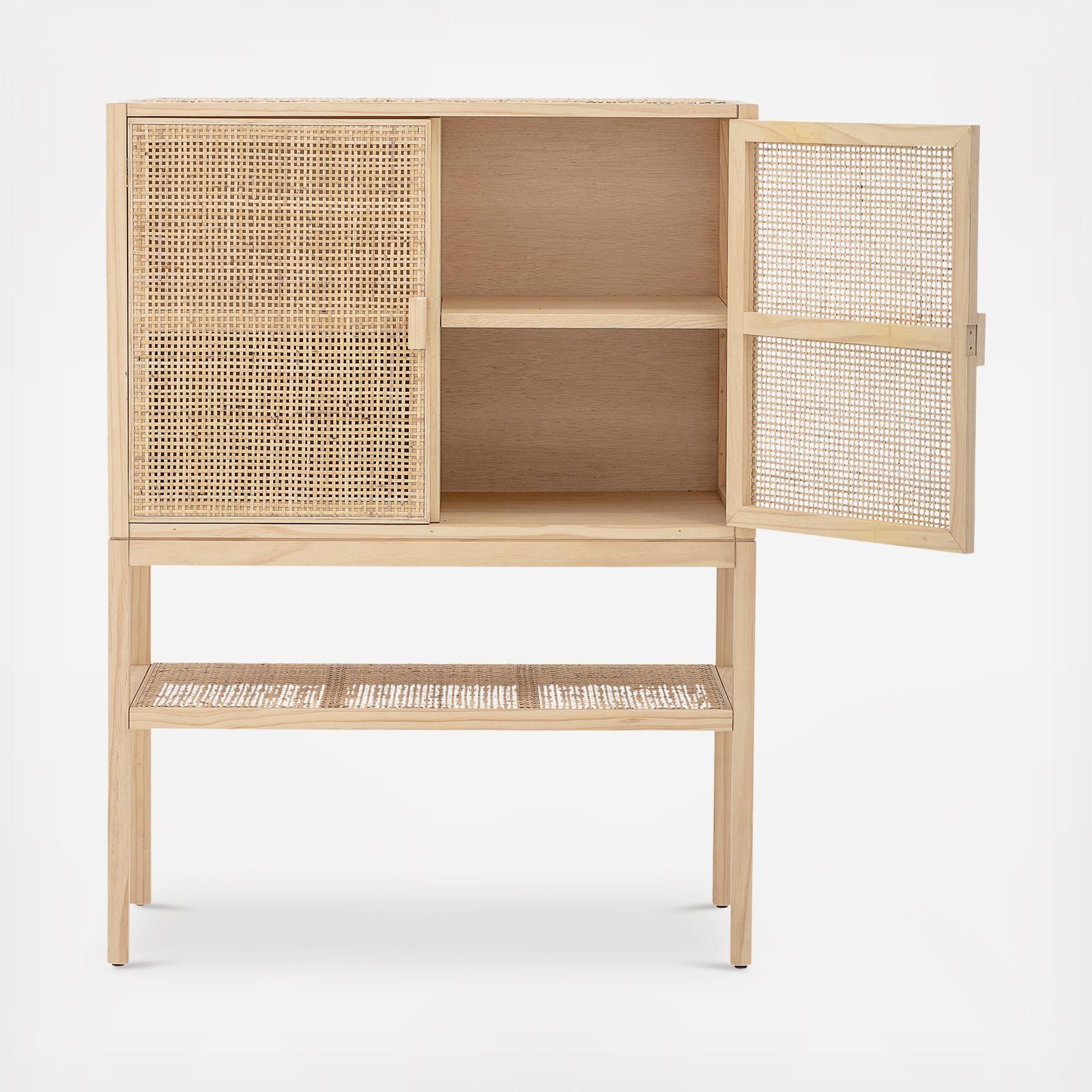 2-Door Woven Rattan Cabinet 3 2-Door Woven Rattan Cabinet