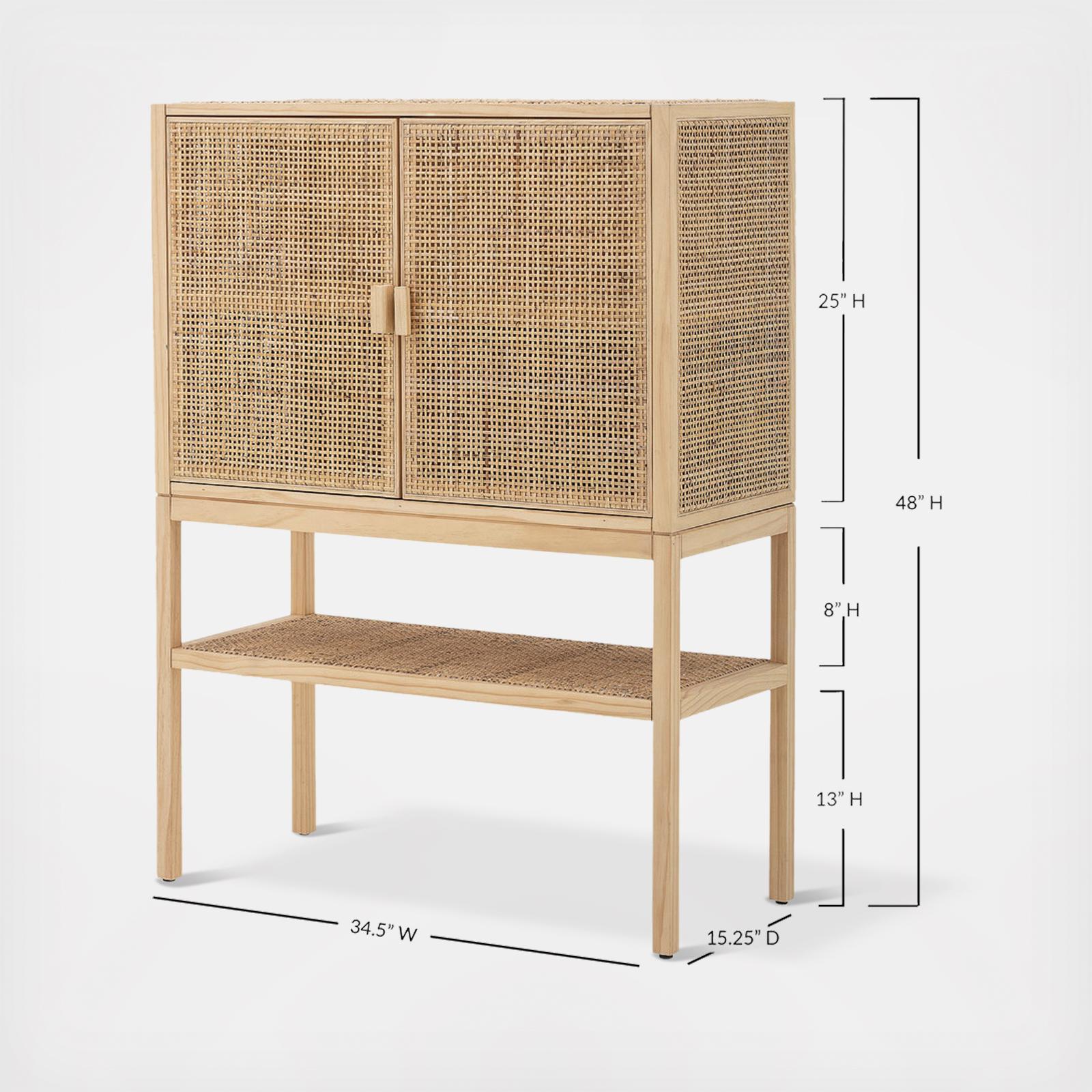 2-Door Woven Rattan Cabinet 8 2-Door Woven Rattan Cabinet