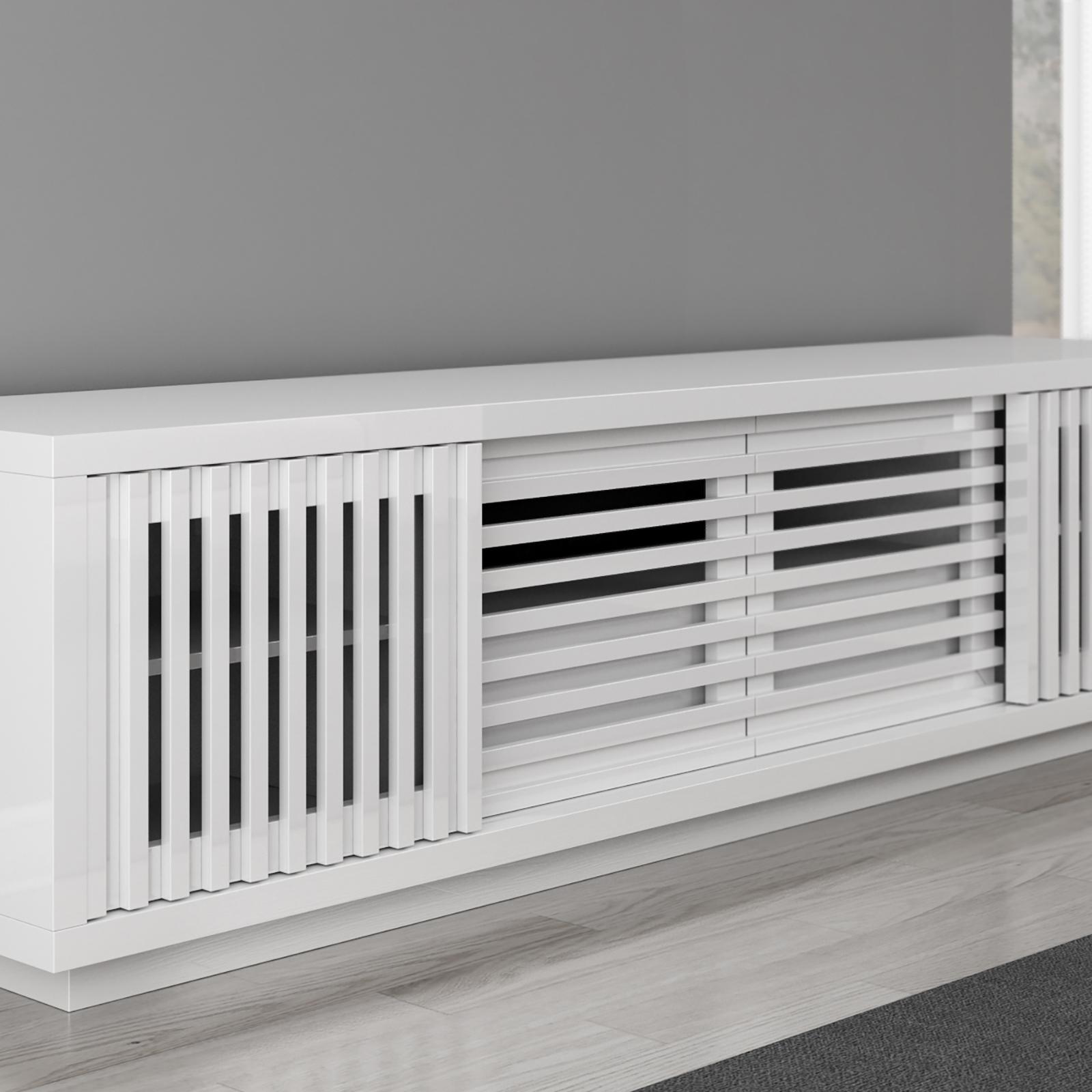 4-Door Contemporary TV Stand Media Console 2 4-Door Contemporary TV Stand Media Console