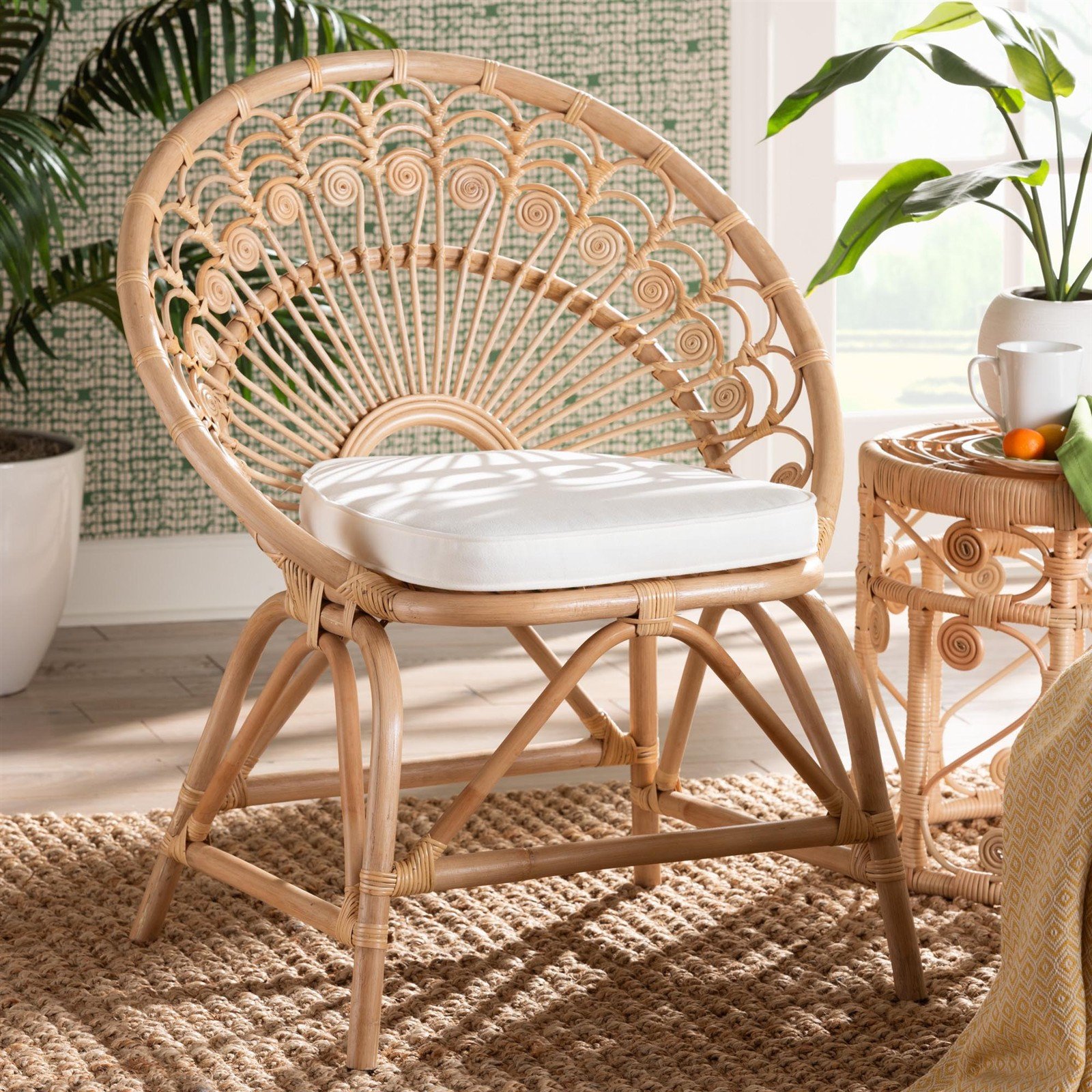 Abriella Modern Bohemian Peacock Accent Chair 3 Abriella Modern Bohemian Peacock Accent Chair