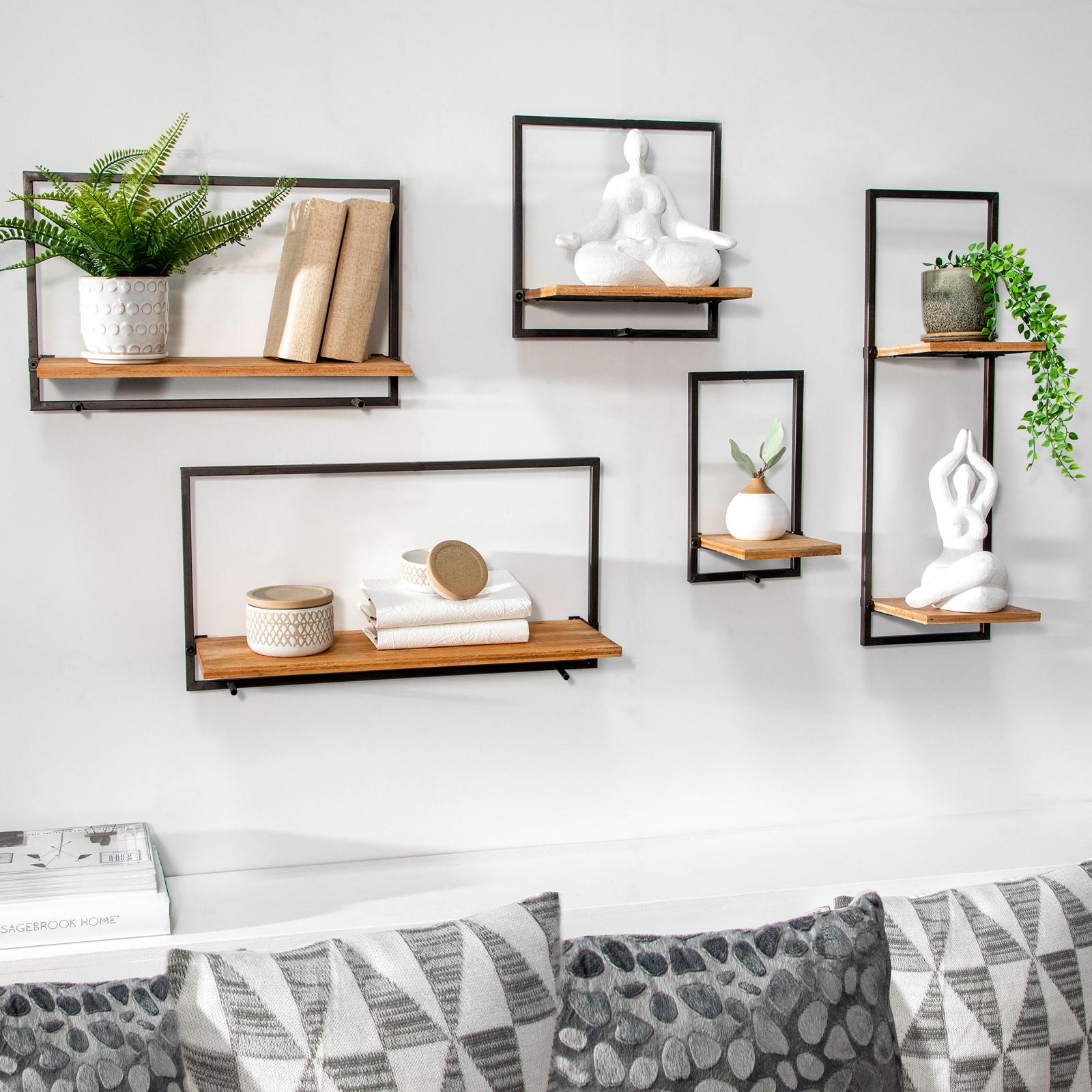 5-Piece Floating Shelf Set 4 5-Piece Floating Shelf Set